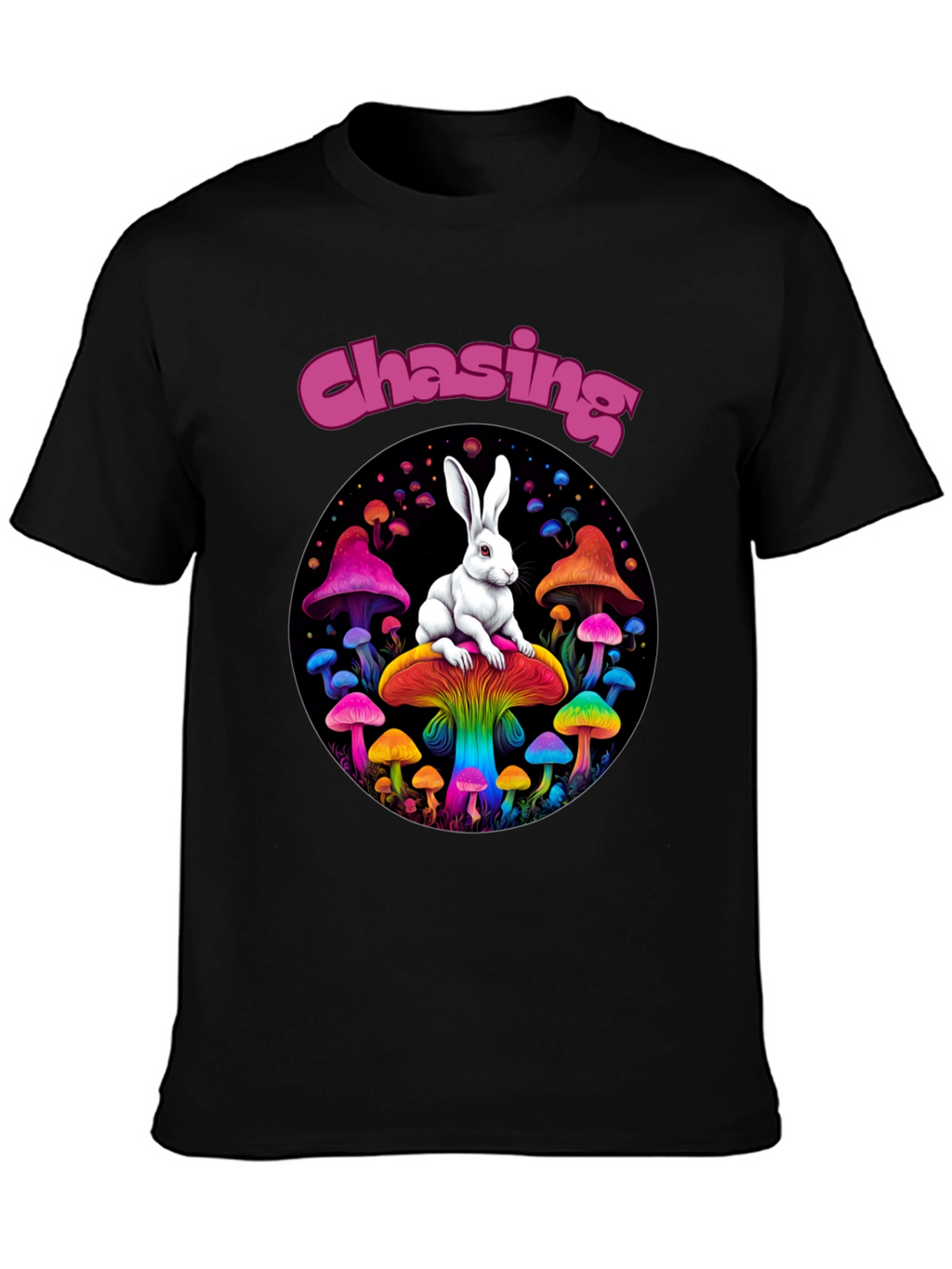 Chasing Rabbit Mushroom Graphic Tee