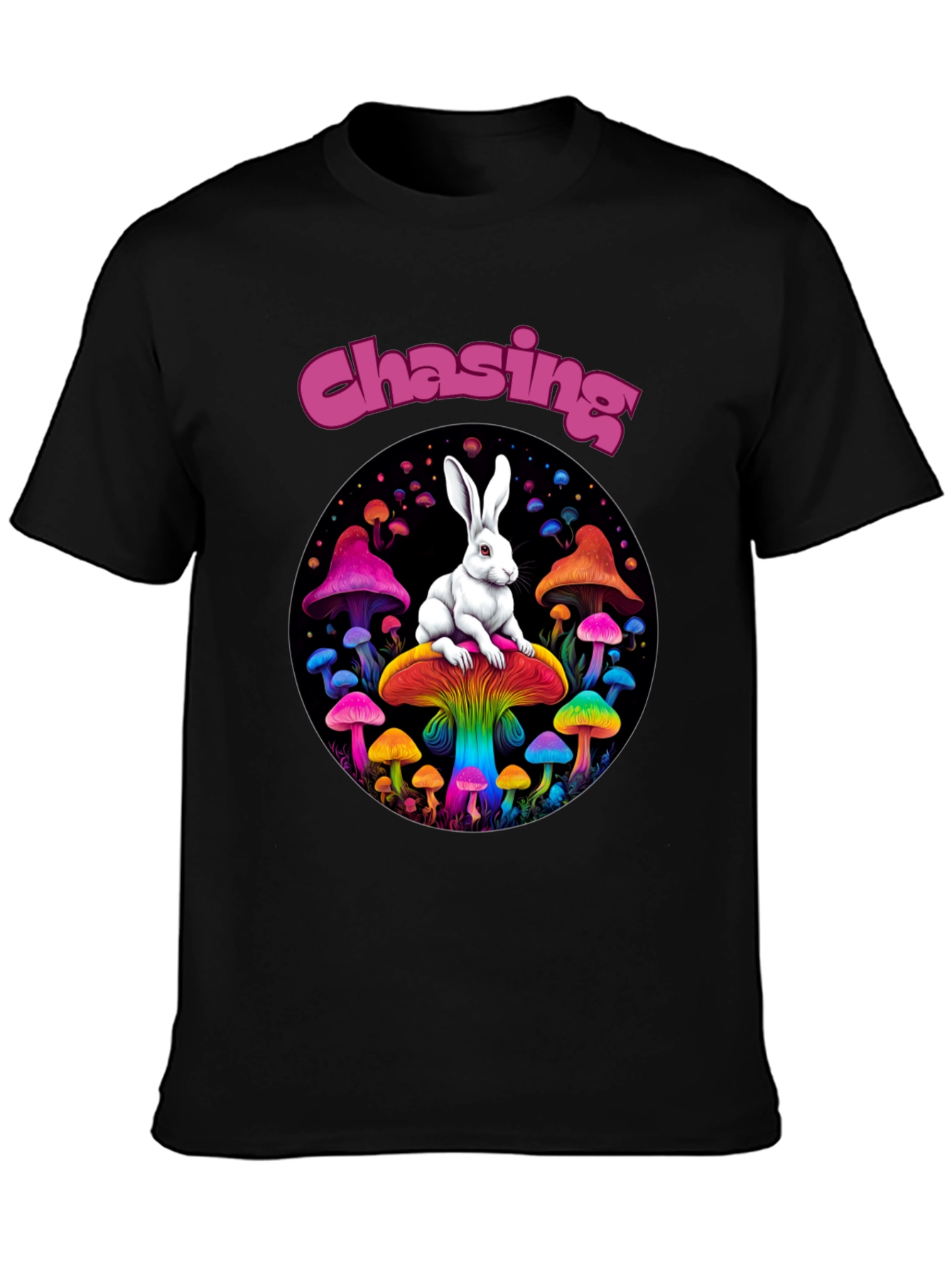 Chasing Rabbit Mushroom Graphic Tee