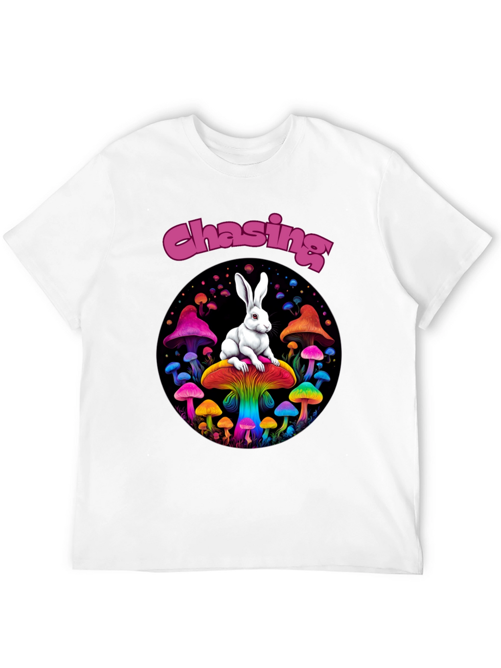 Chasing Rabbit Mushroom Graphic Tee