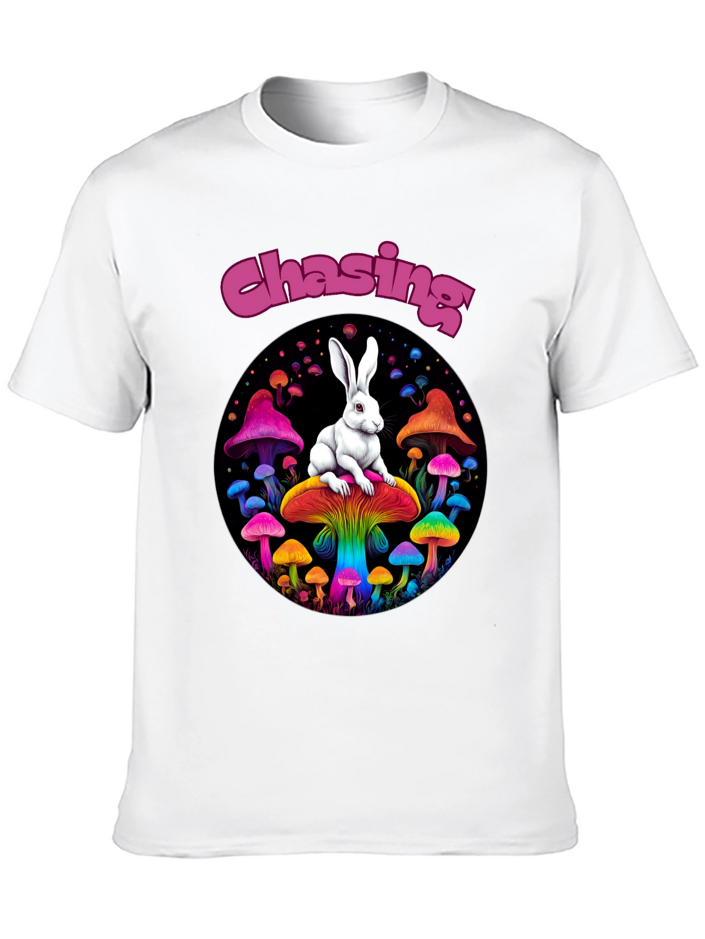 Chasing Rabbit Mushroom Graphic Tee