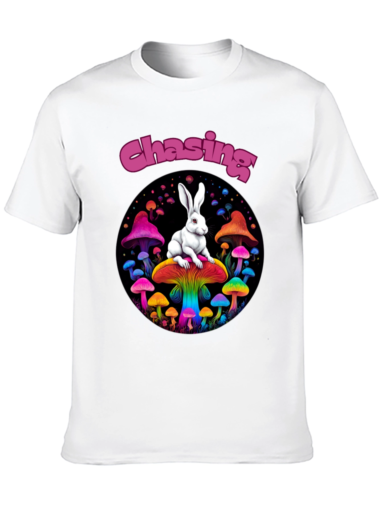 Chasing Rabbit Mushroom Graphic Tee