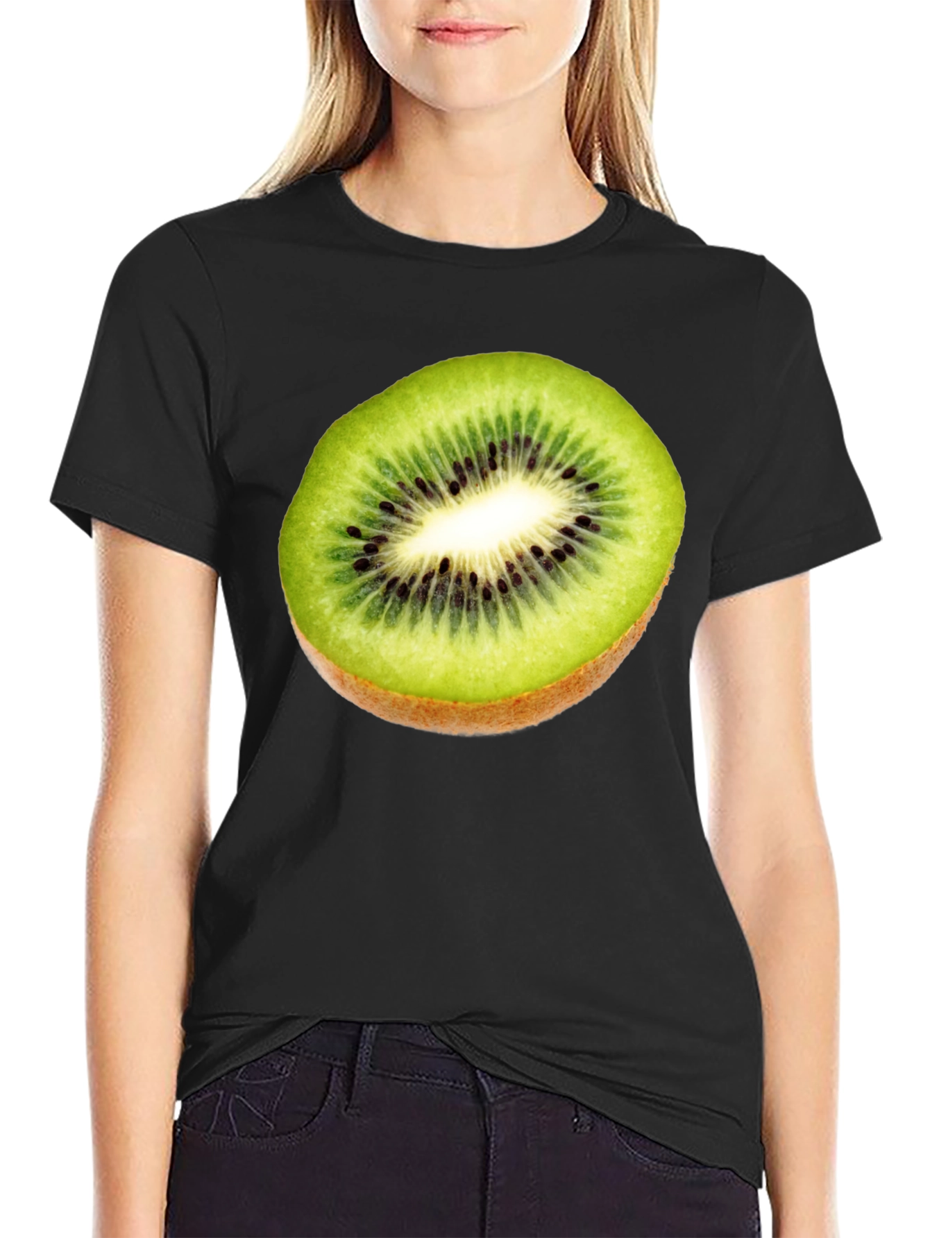 Kiwi Slice Graphic Tee - Fresh Fruit Shirt