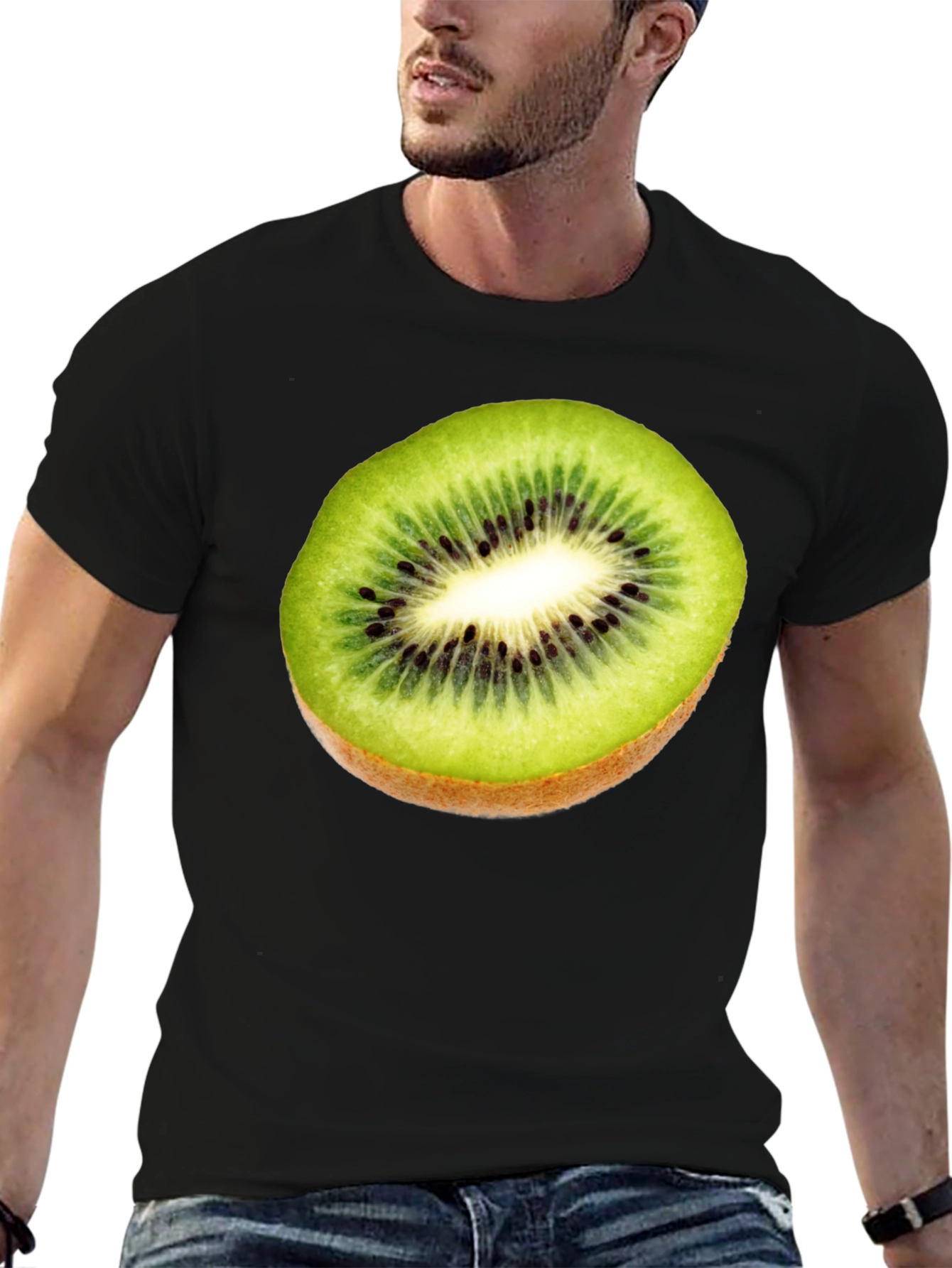 Kiwi Slice Graphic Tee - Fresh Fruit Shirt