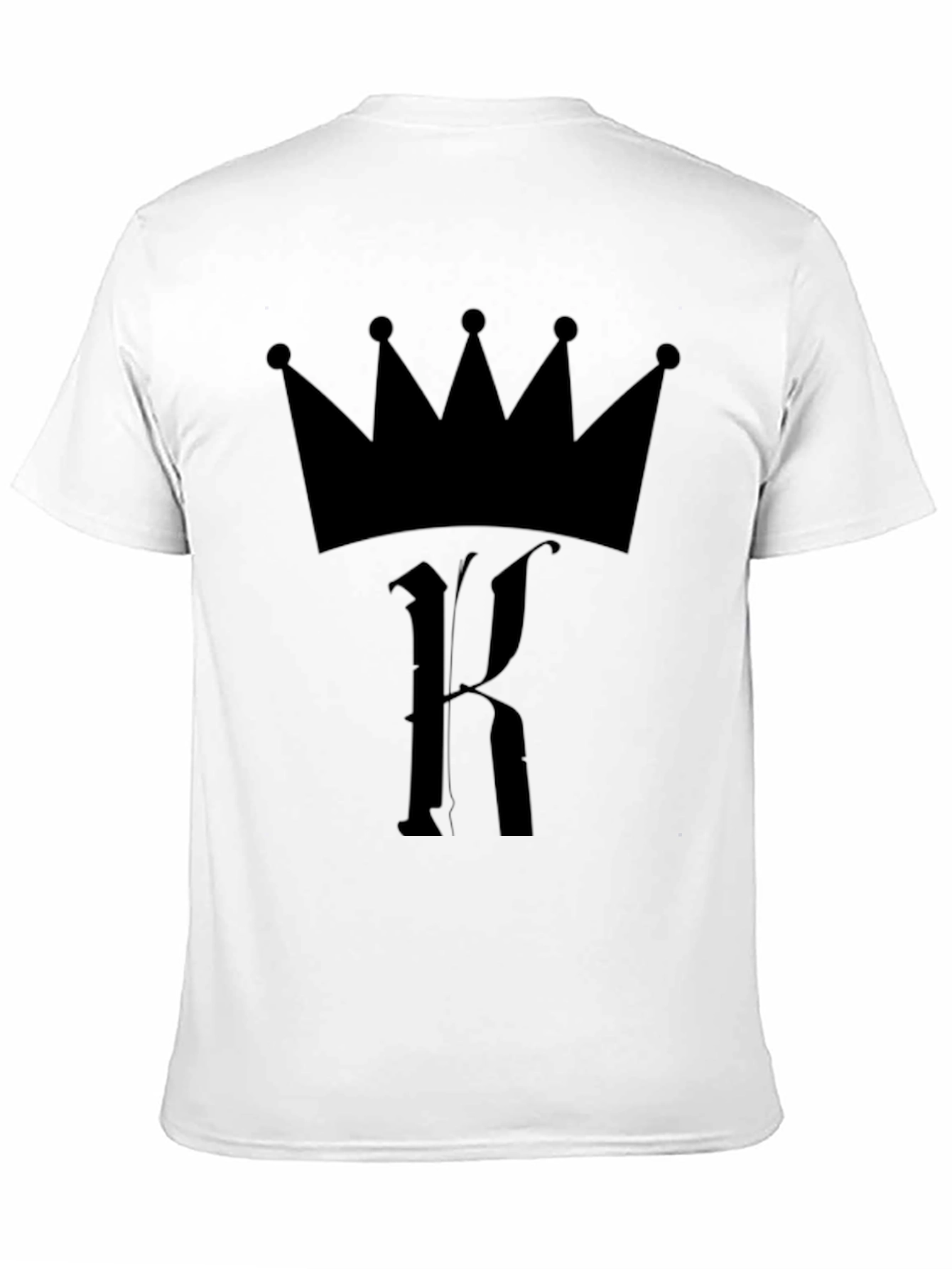 King Crown Initial K Black T-Shirt - Urban Style