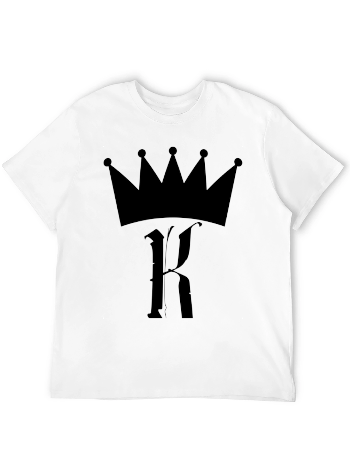 King Crown Initial K Black T-Shirt - Urban Style