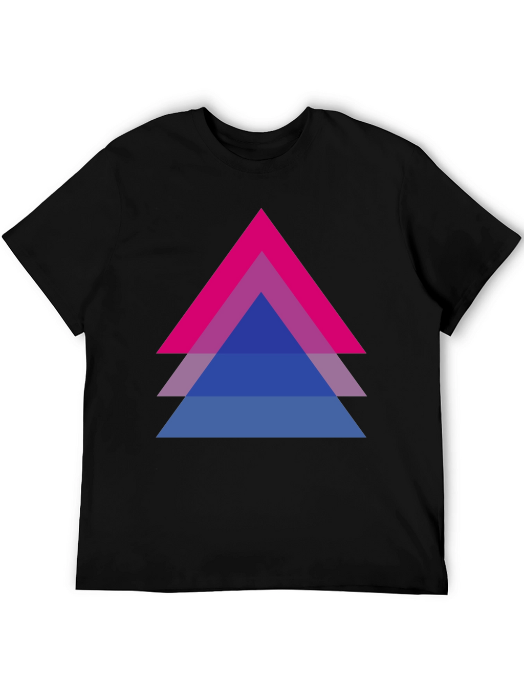 Bisexual Pride Triangle Graphic Tee - Black