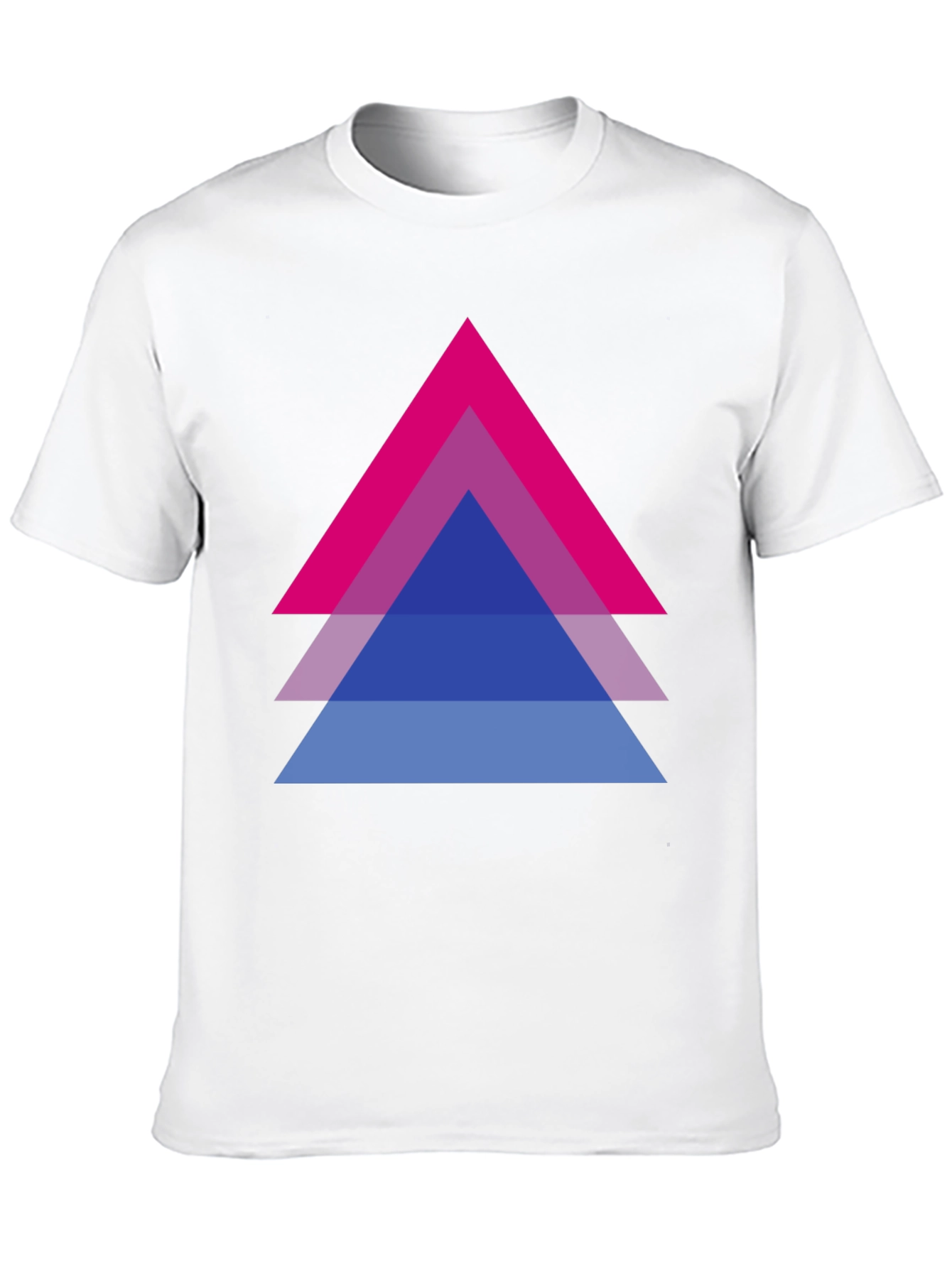 Bisexual Pride Triangle Graphic Tee - Black