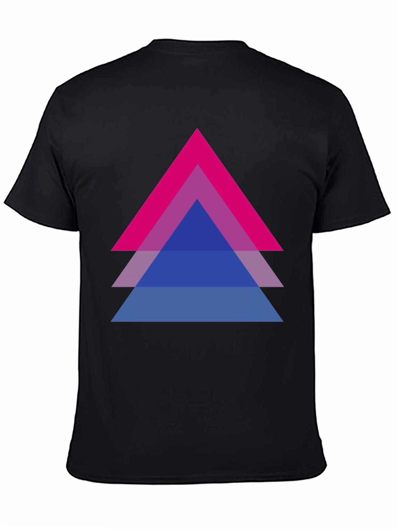 Bisexual Pride Triangle Graphic Tee - Black