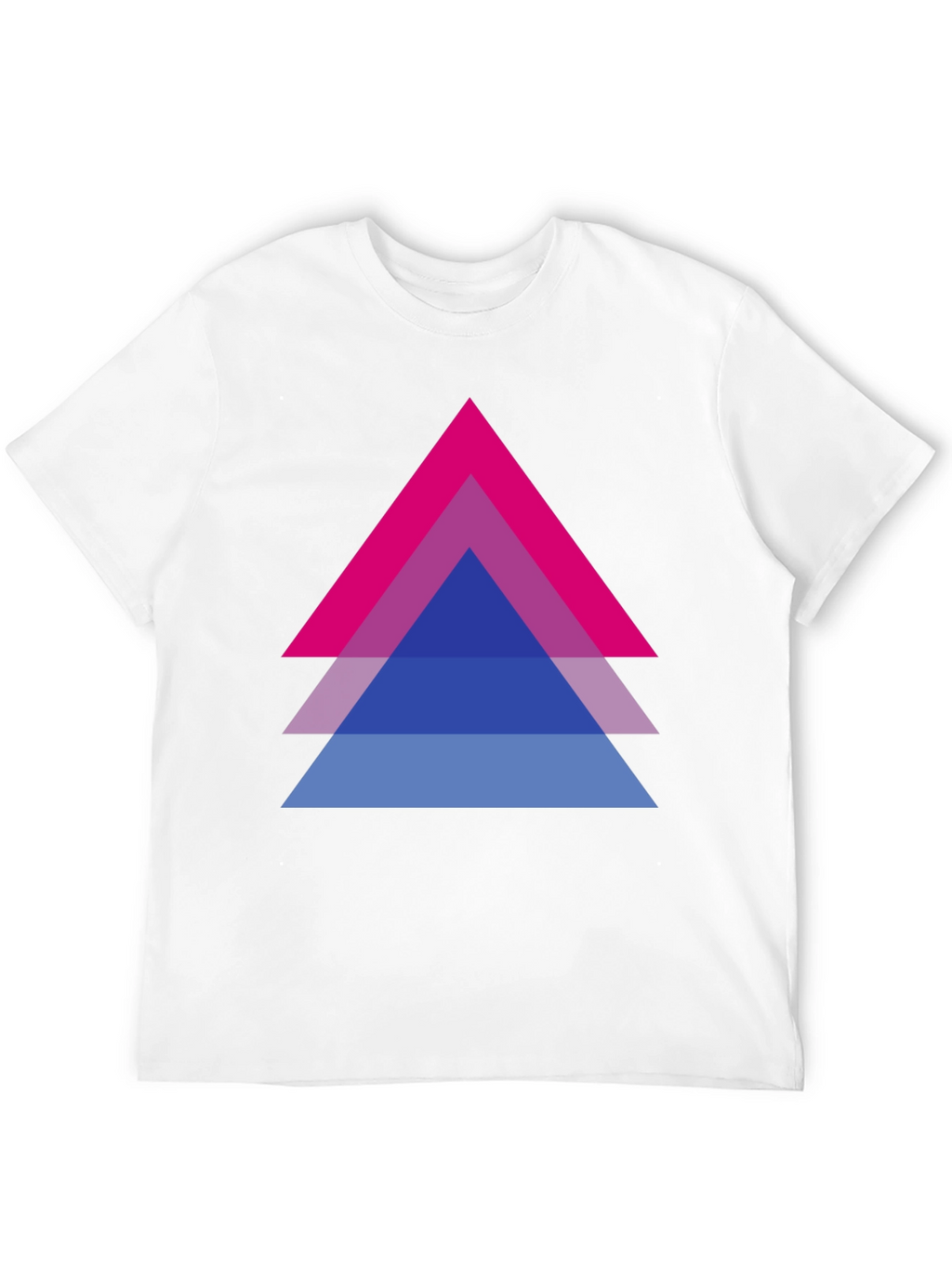 Bisexual Pride Triangle Graphic Tee - Black