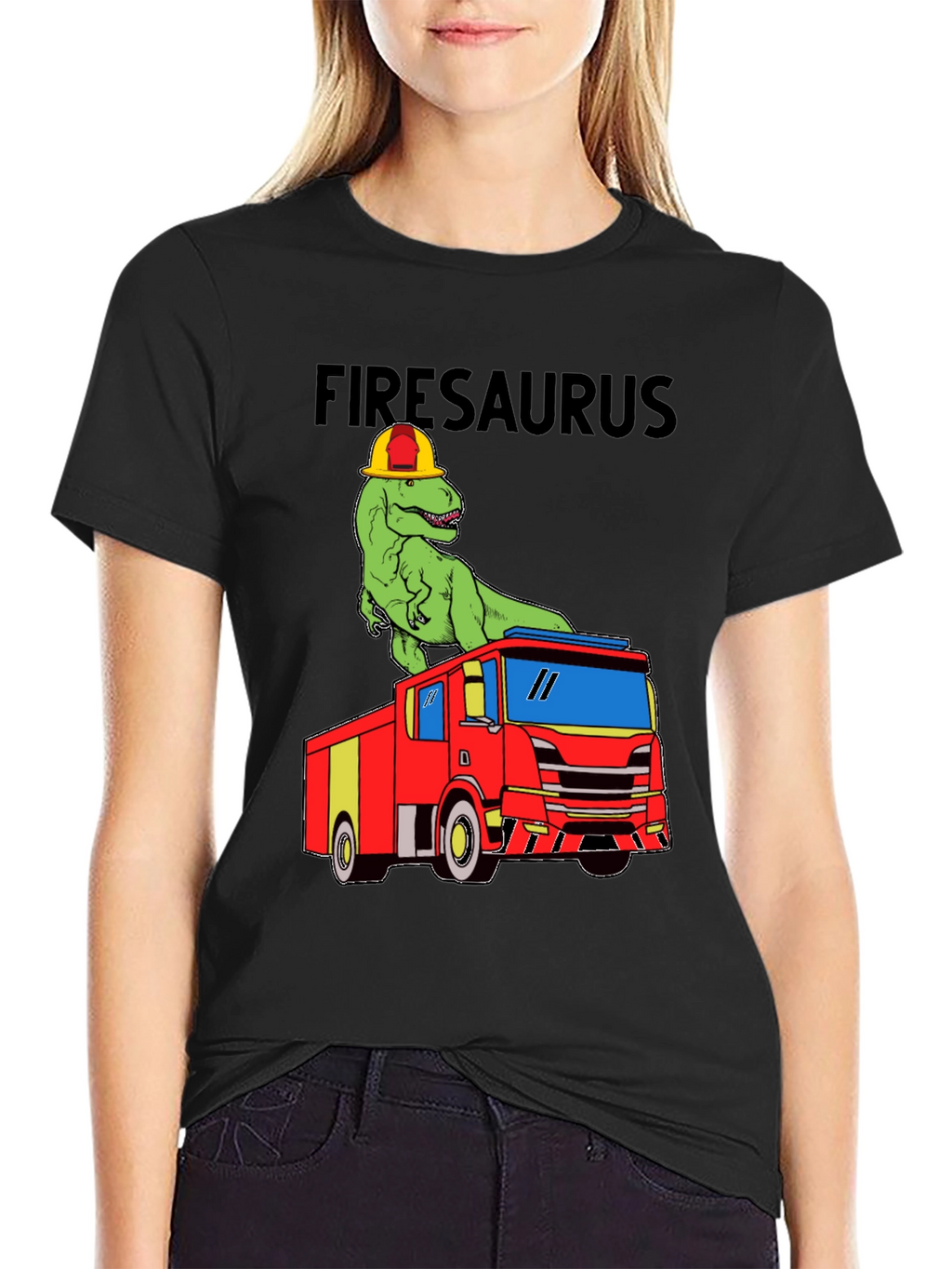 Firesaurus T-Shirt - Dinosaur Fire Truck Tee