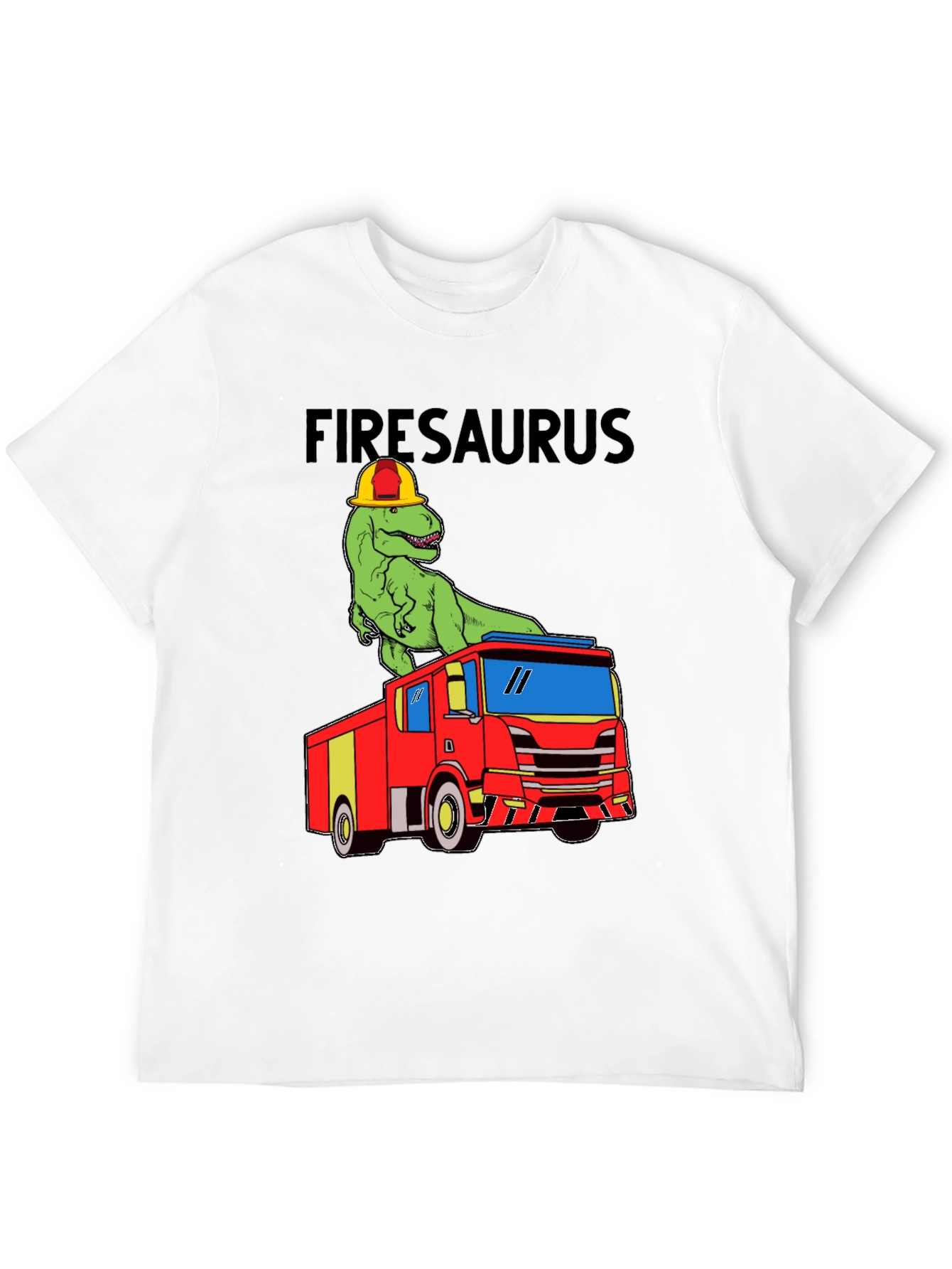 Firesaurus T-Shirt - Dinosaur Fire Truck Tee
