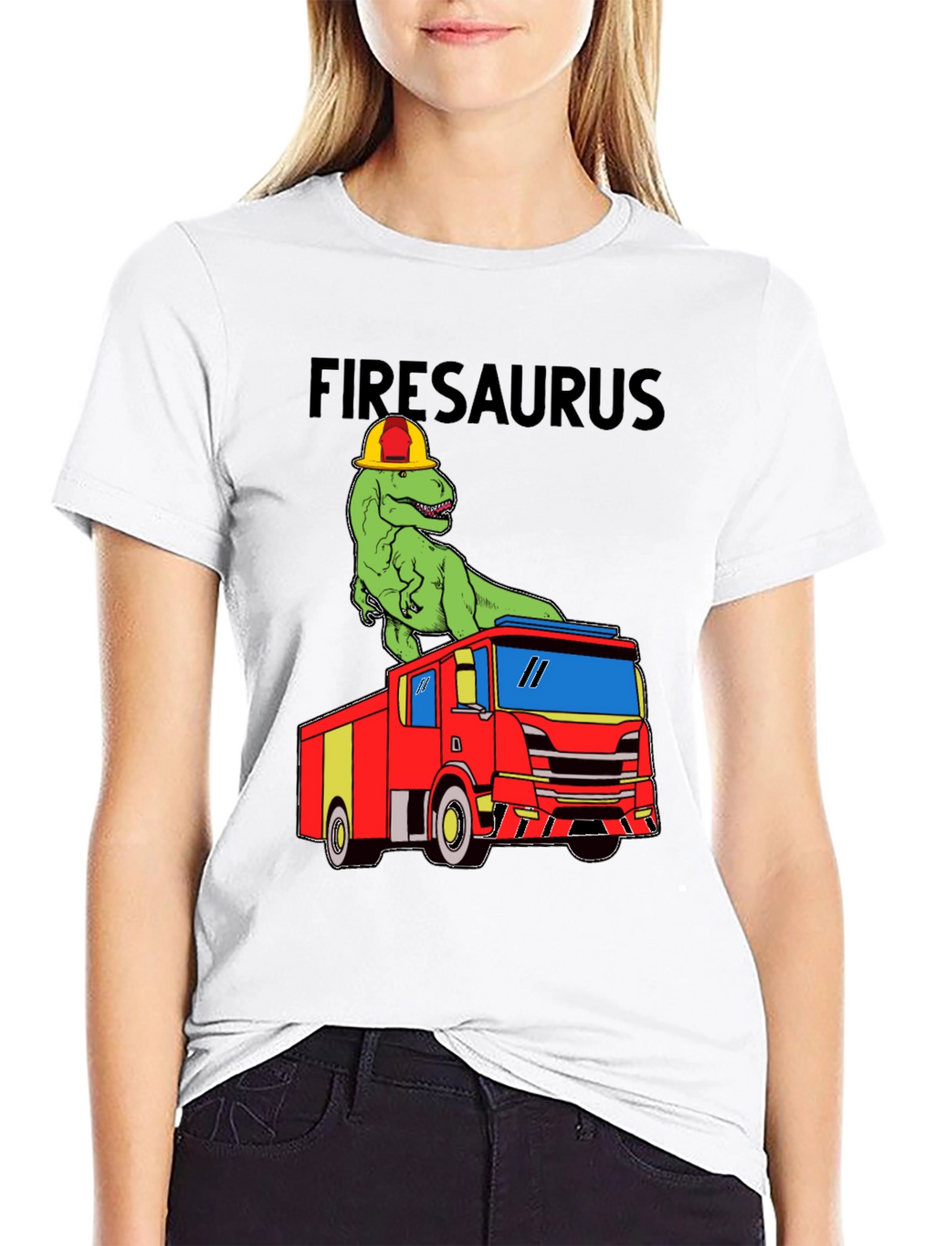 Firesaurus T-Shirt - Dinosaur Fire Truck Tee