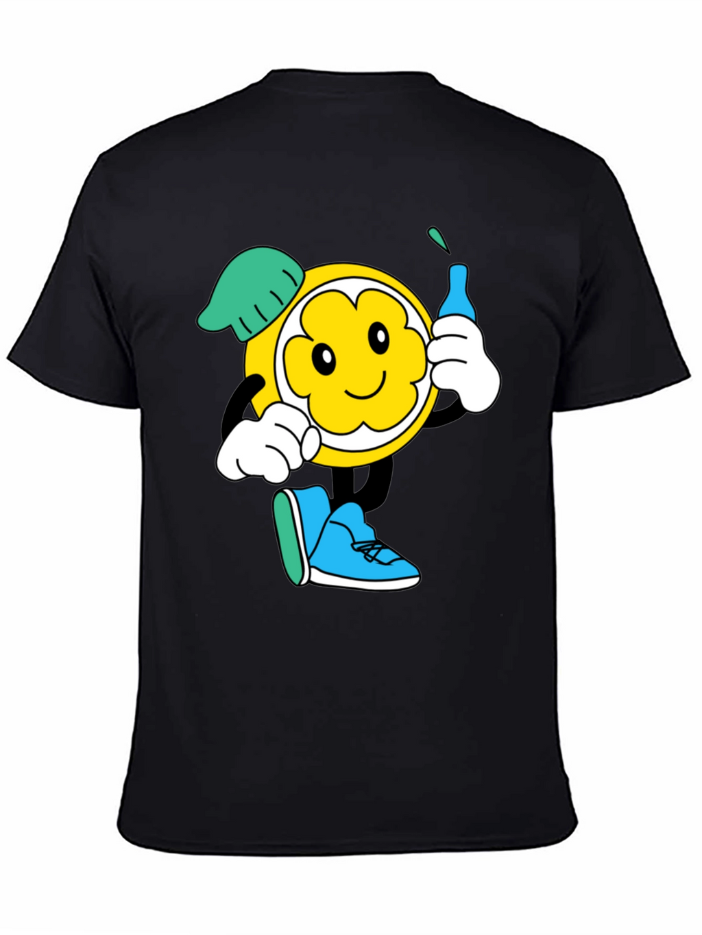 Cartoon Character Graphic Black T-Shirt