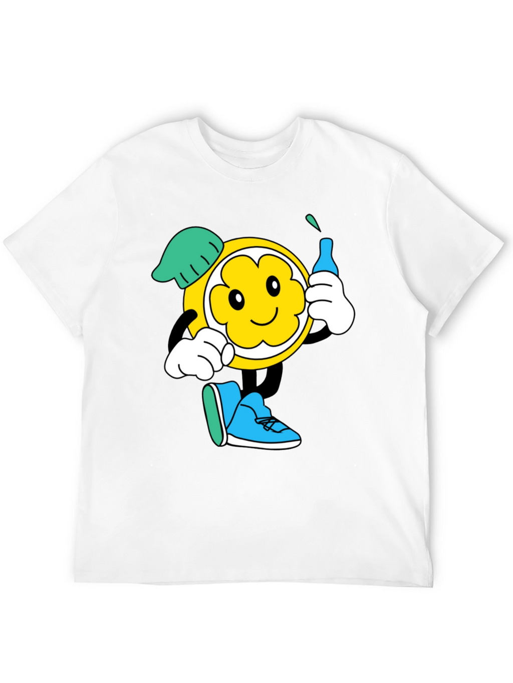 Cartoon Character Graphic Black T-Shirt