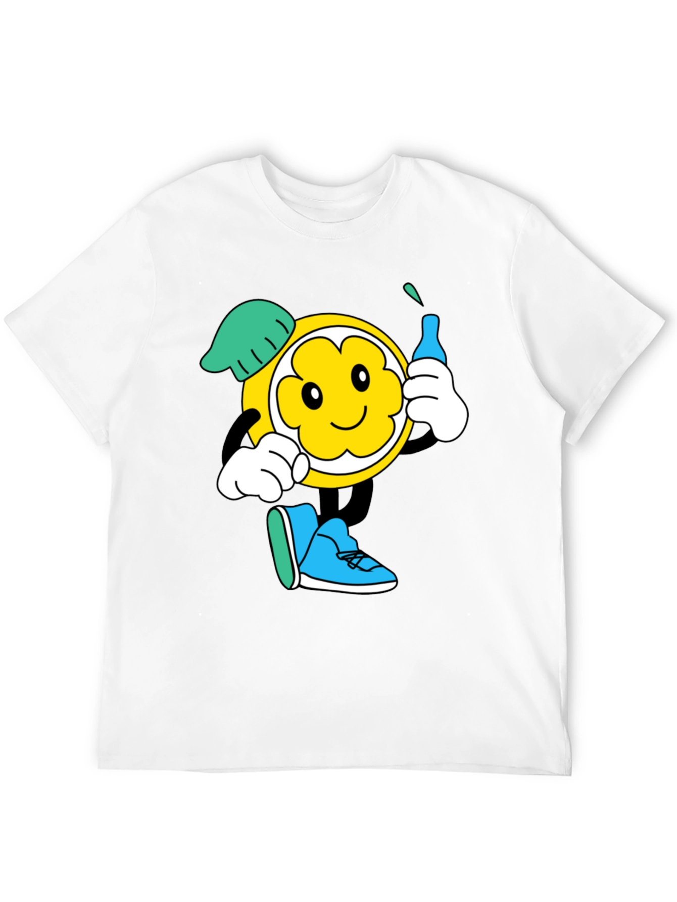 Cartoon Character Graphic Black T-Shirt