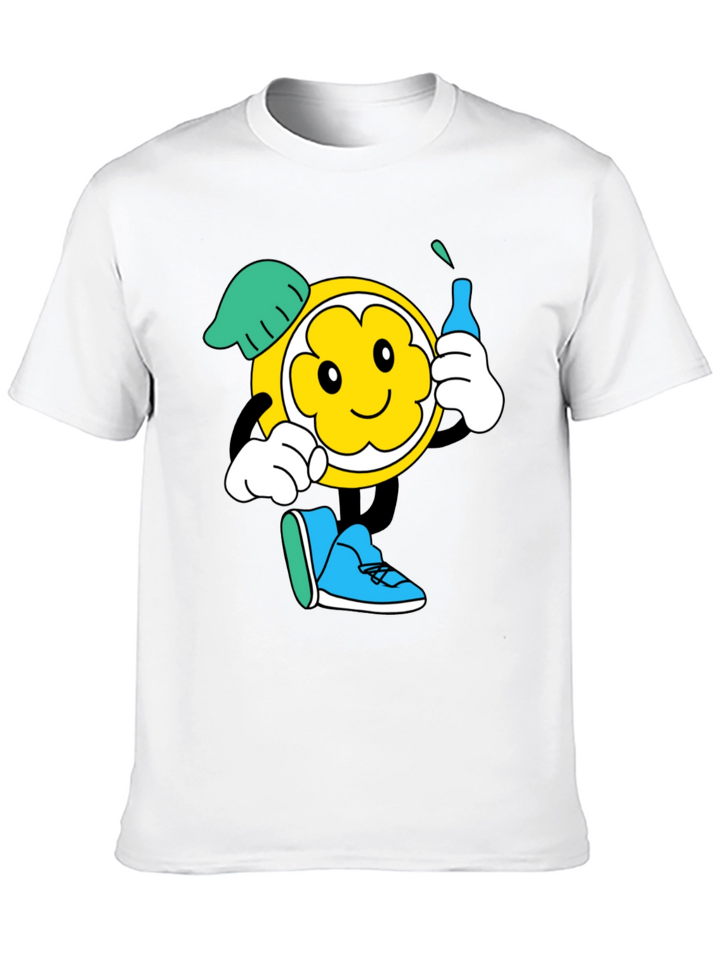 Cartoon Character Graphic Black T-Shirt