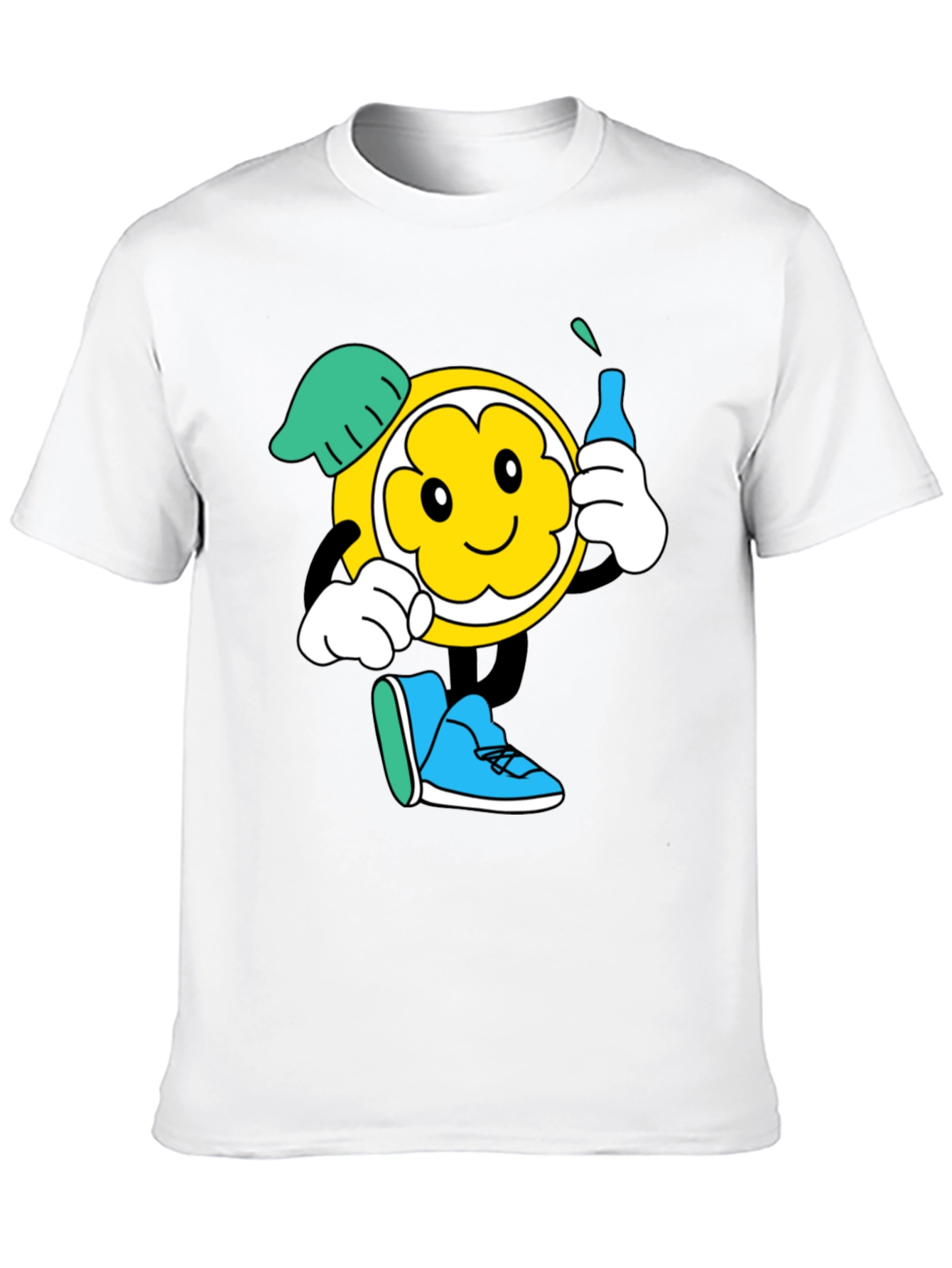 Cartoon Character Graphic Black T-Shirt