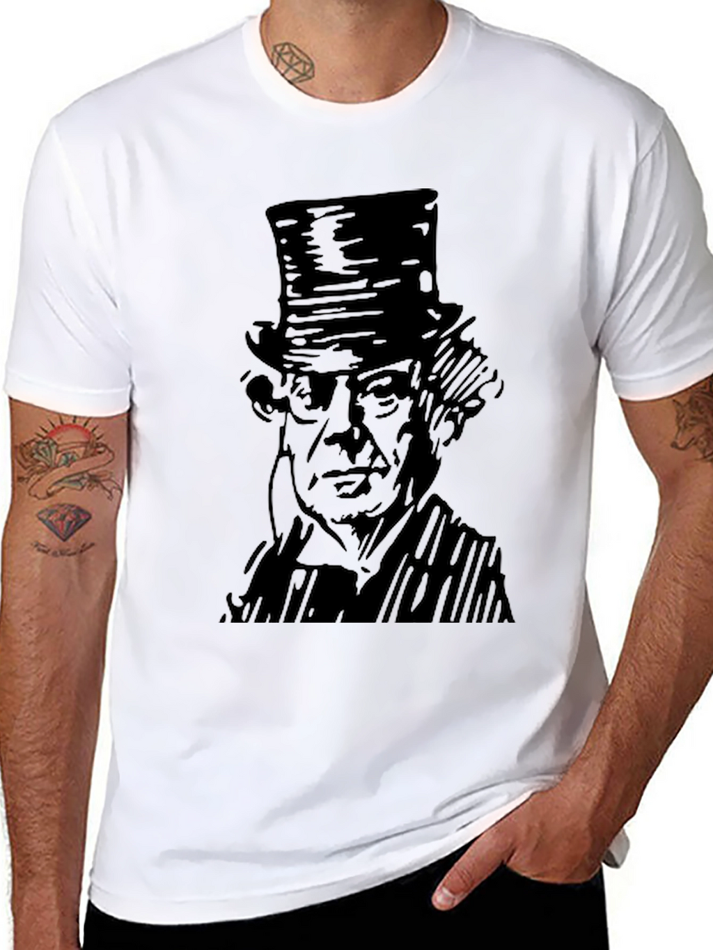 Gentlemans Portrait Black T-Shirt