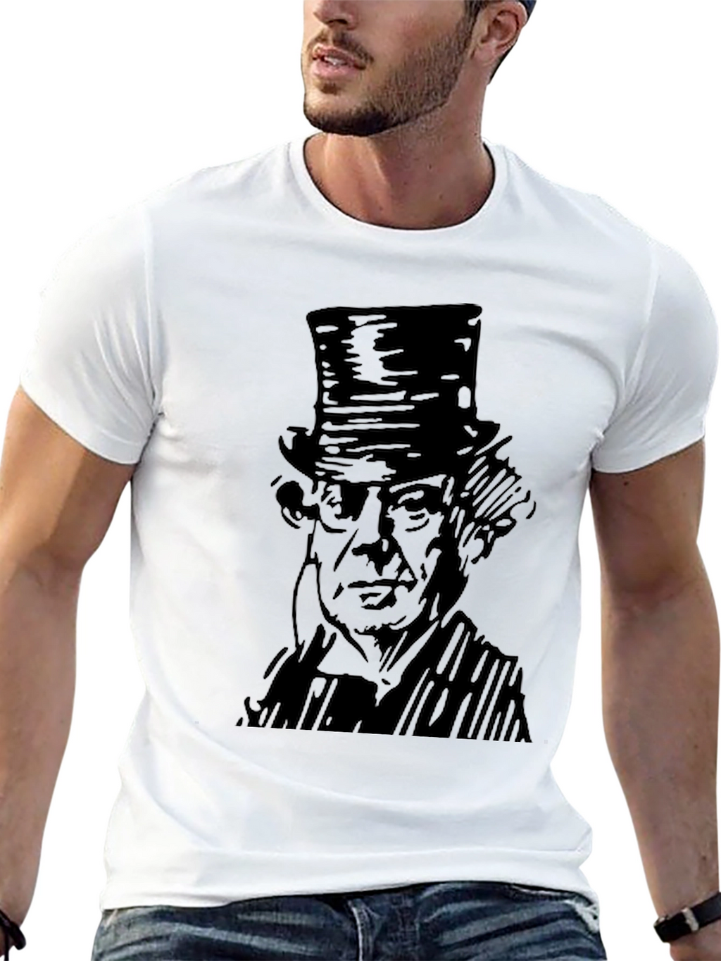 Gentlemans Portrait Black T-Shirt