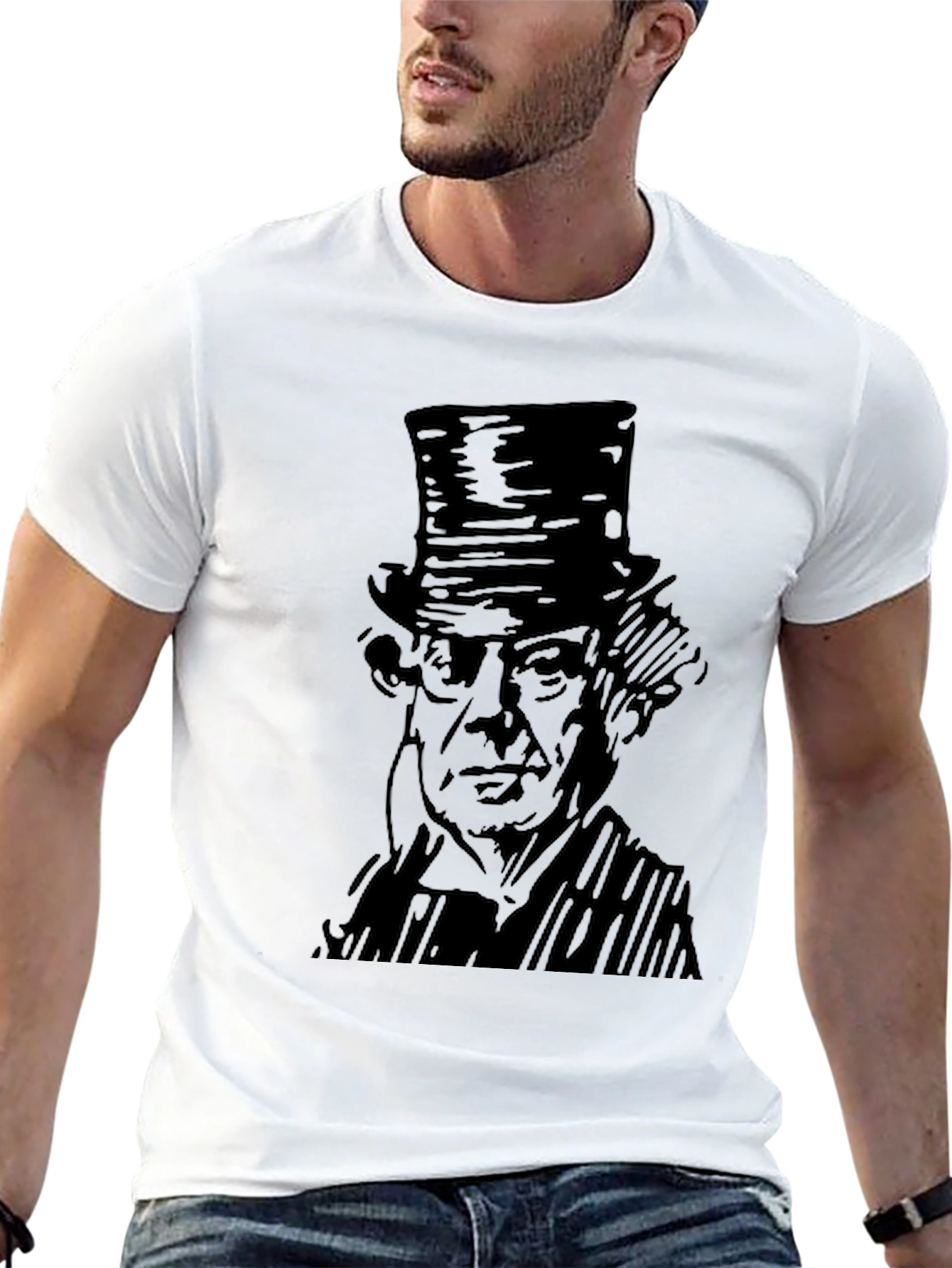 Gentlemans Portrait Black T-Shirt