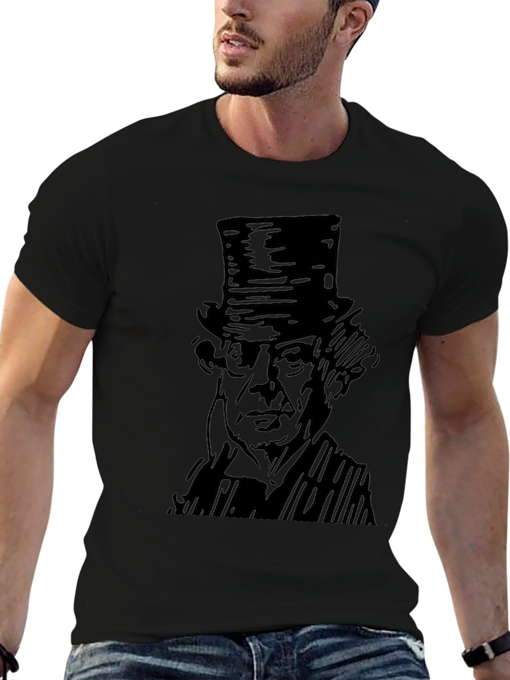 Gentlemans Portrait Black T-Shirt
