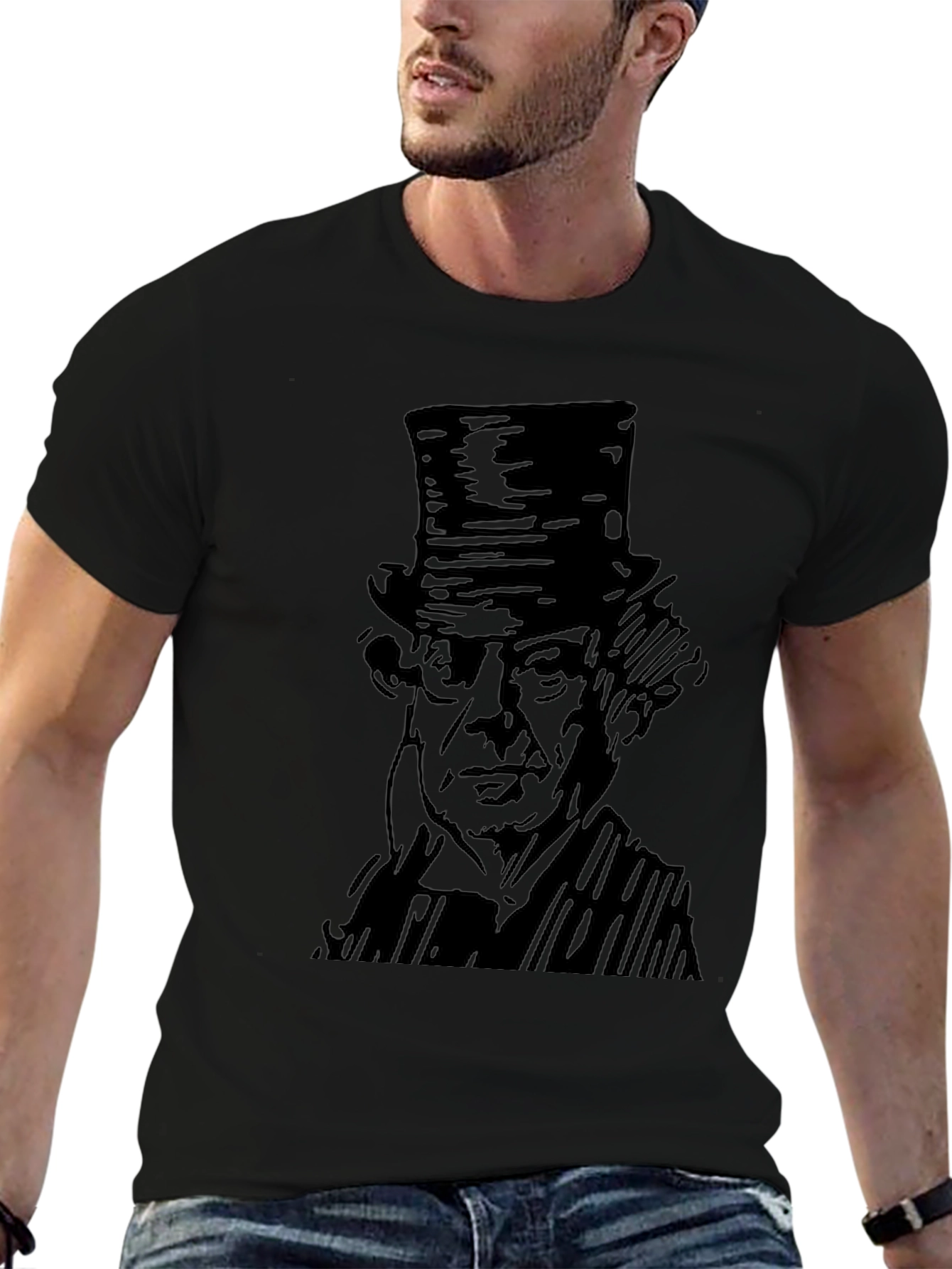 Gentlemans Portrait Black T-Shirt