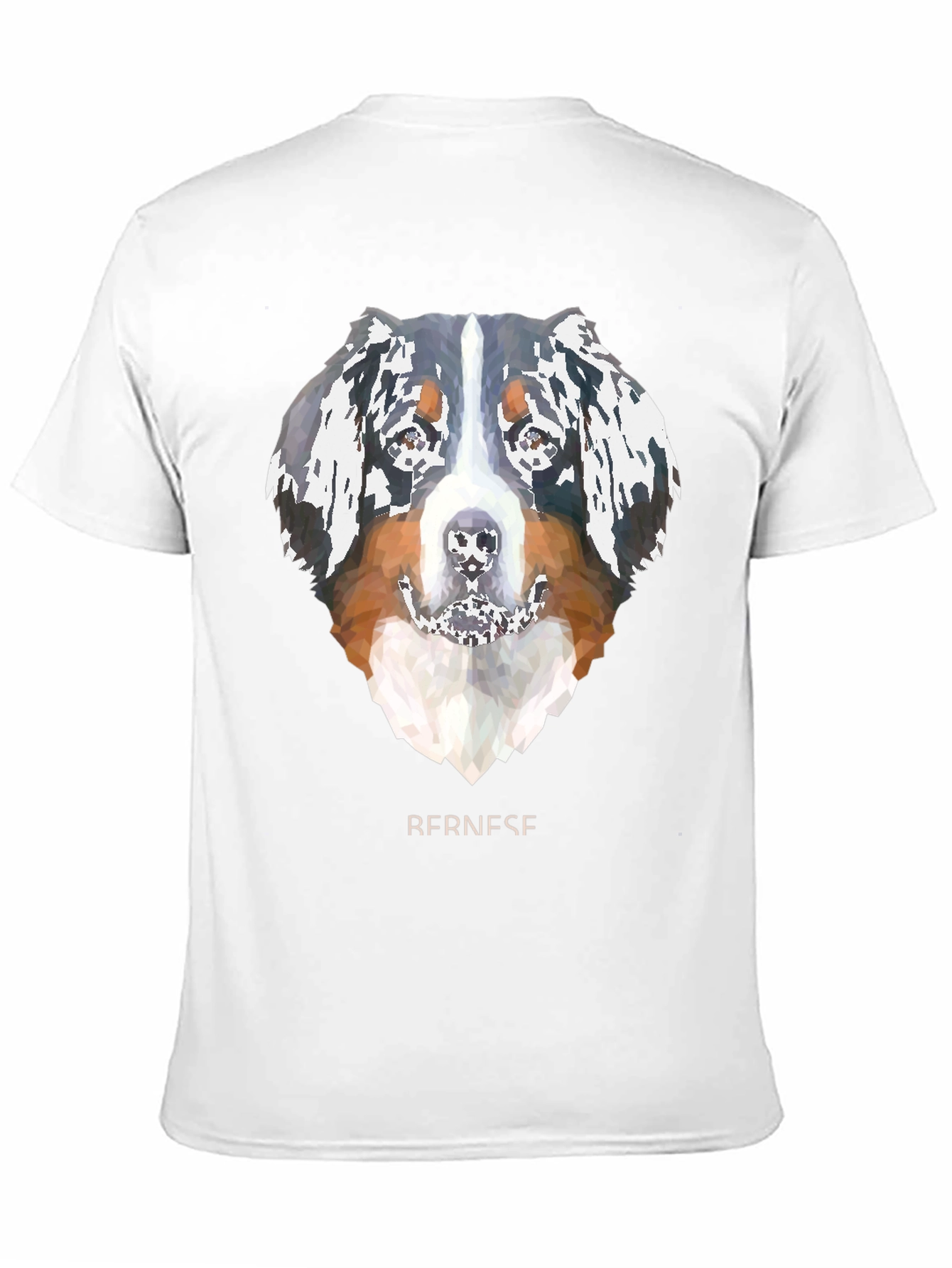 Geometric Bernese Mountain Dog Graphic Tee - Black