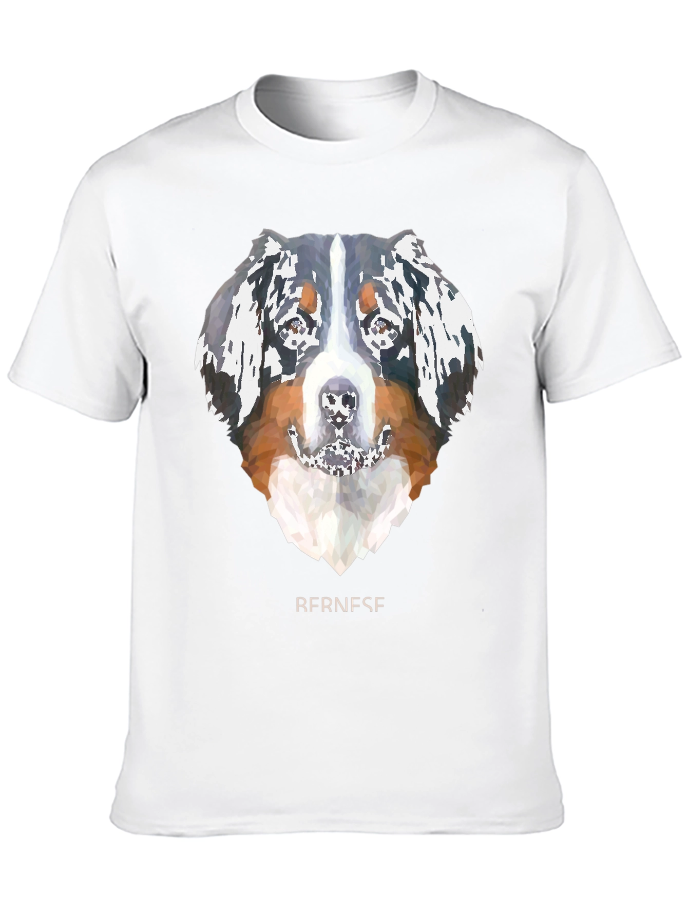 Geometric Bernese Mountain Dog Graphic Tee - Black