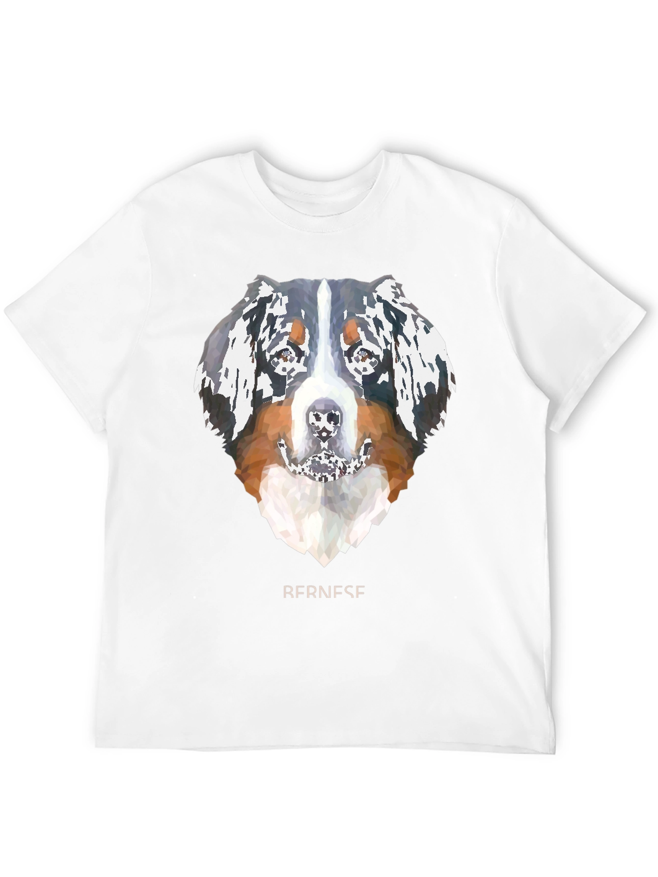 Geometric Bernese Mountain Dog Graphic Tee - Black