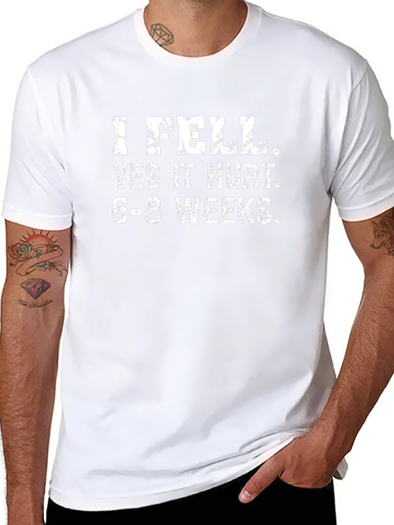 I Fell Funny T-Shirt Broken Bone Recovery Tee