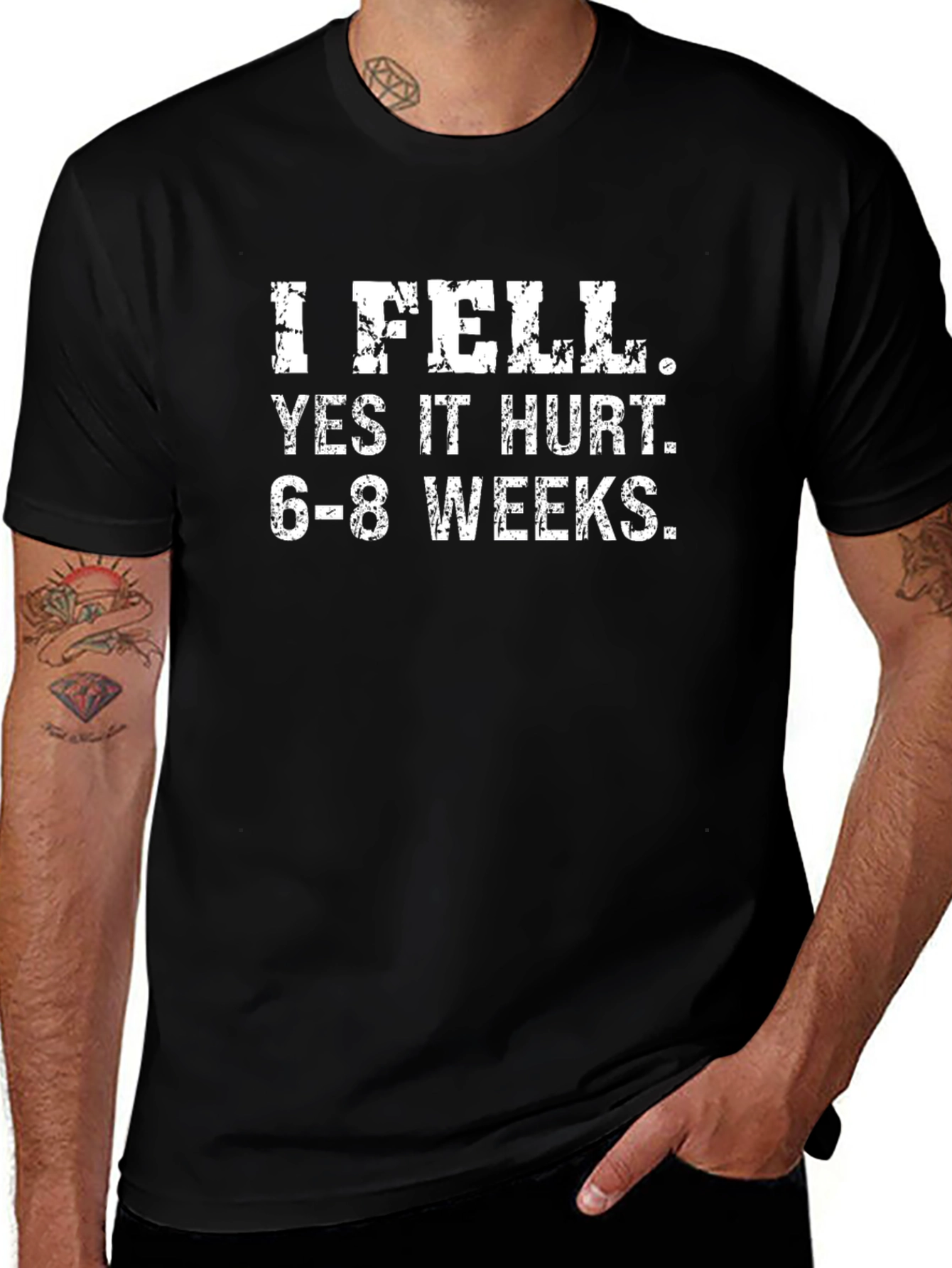 I Fell Funny T-Shirt Broken Bone Recovery Tee