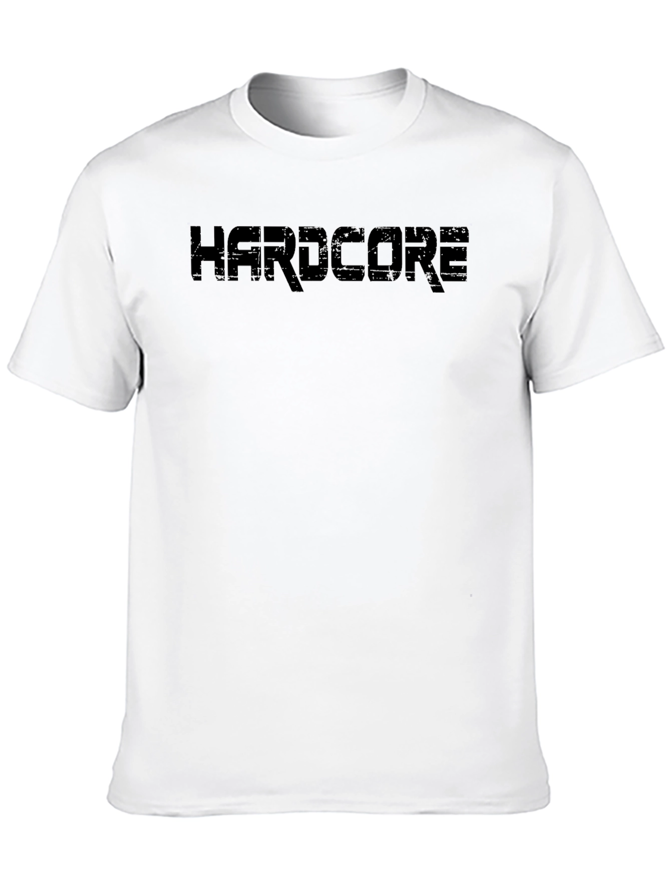 Hardcore Black Graphic Tee - Mens Crew Neck