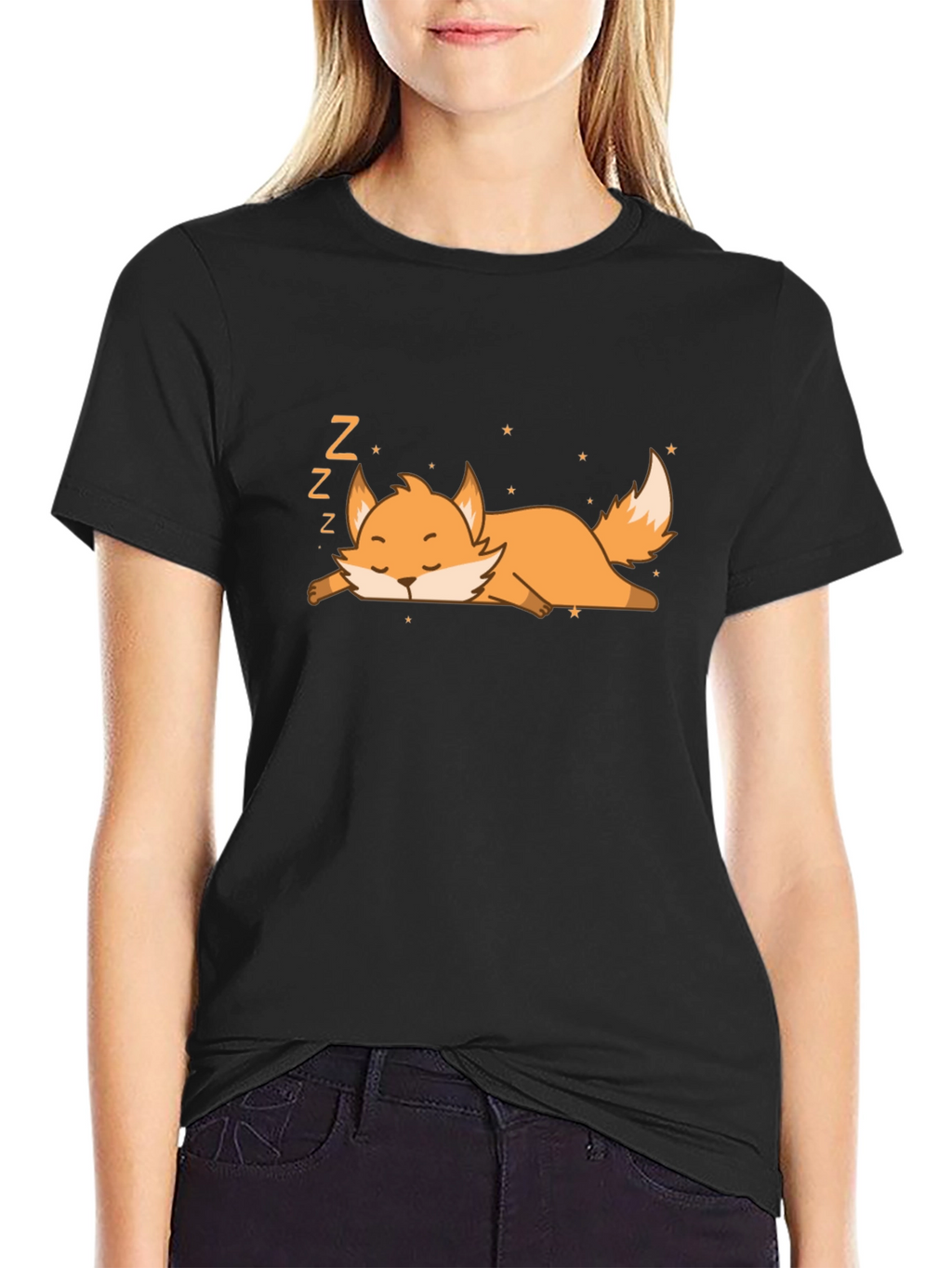 Cute Sleeping Fox Graphic T-Shirt - Unisex