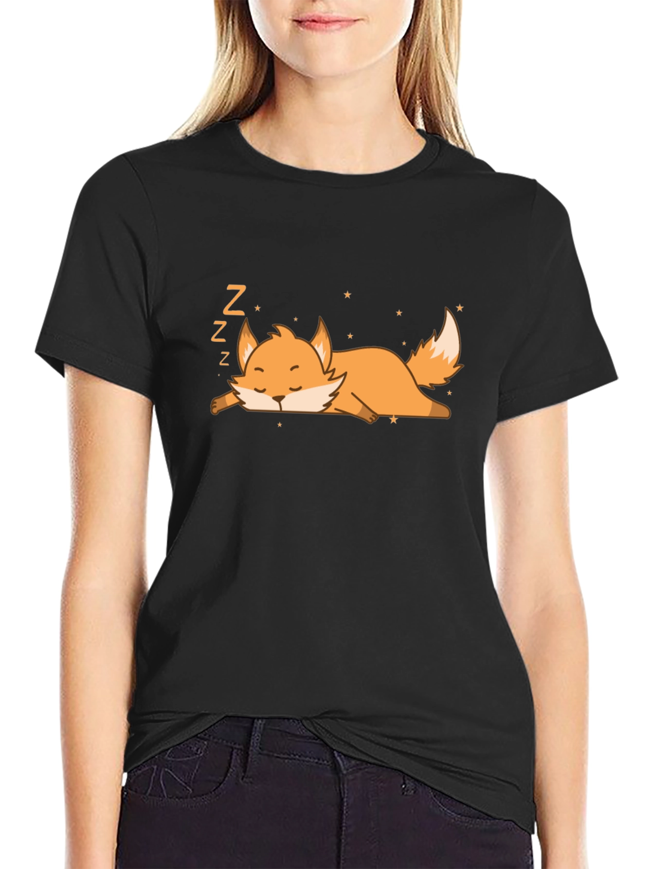 Cute Sleeping Fox Graphic T-Shirt - Unisex