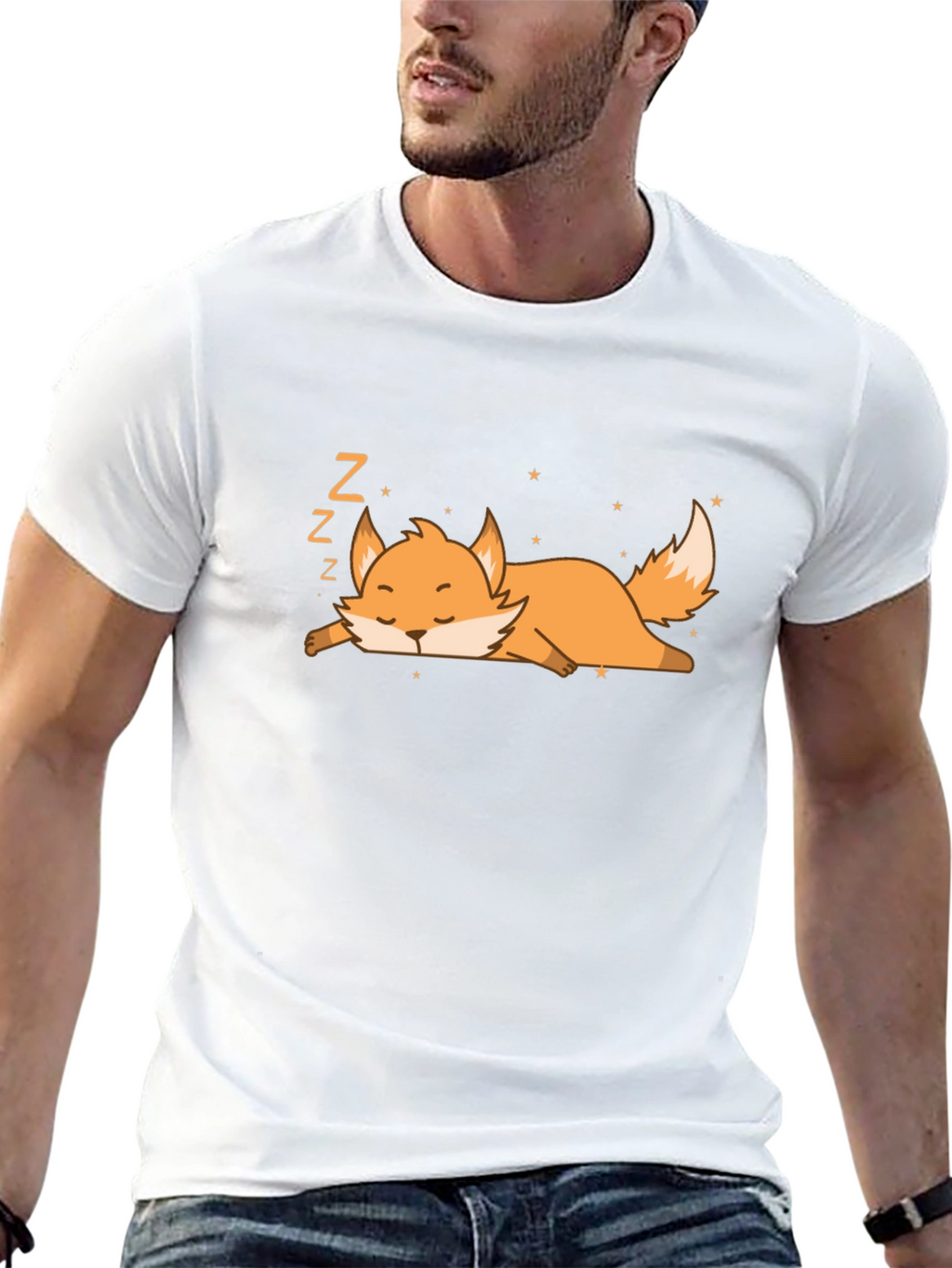 Cute Sleeping Fox Graphic T-Shirt - Unisex