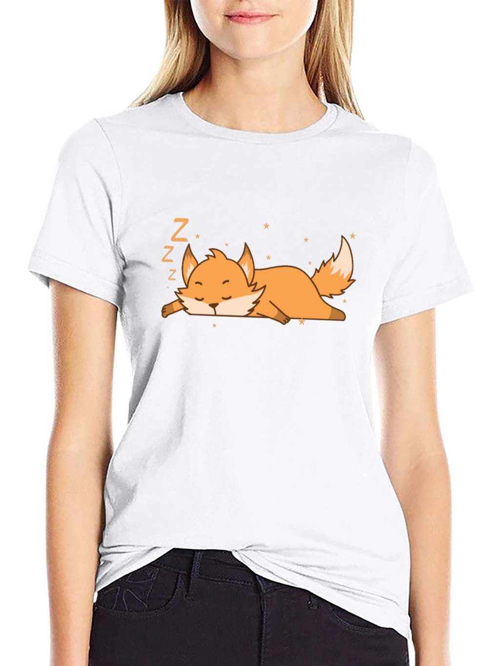 Cute Sleeping Fox Graphic T-Shirt - Unisex