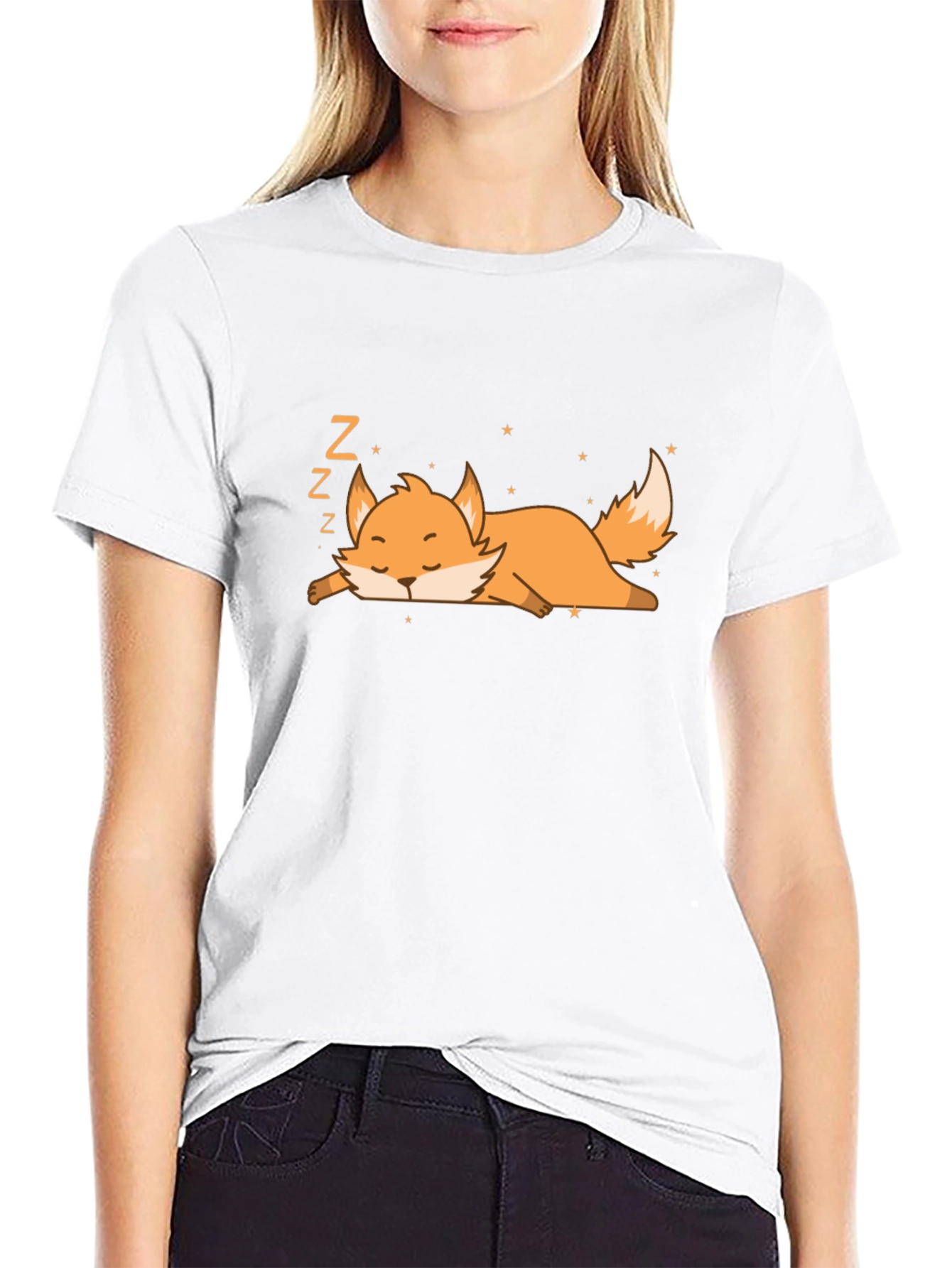 Cute Sleeping Fox Graphic T-Shirt - Unisex