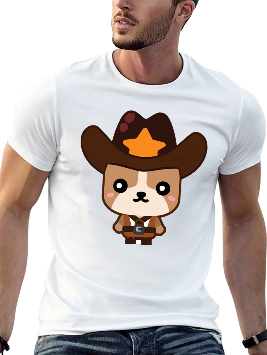 Cowboy Dog Graphic T-Shirt