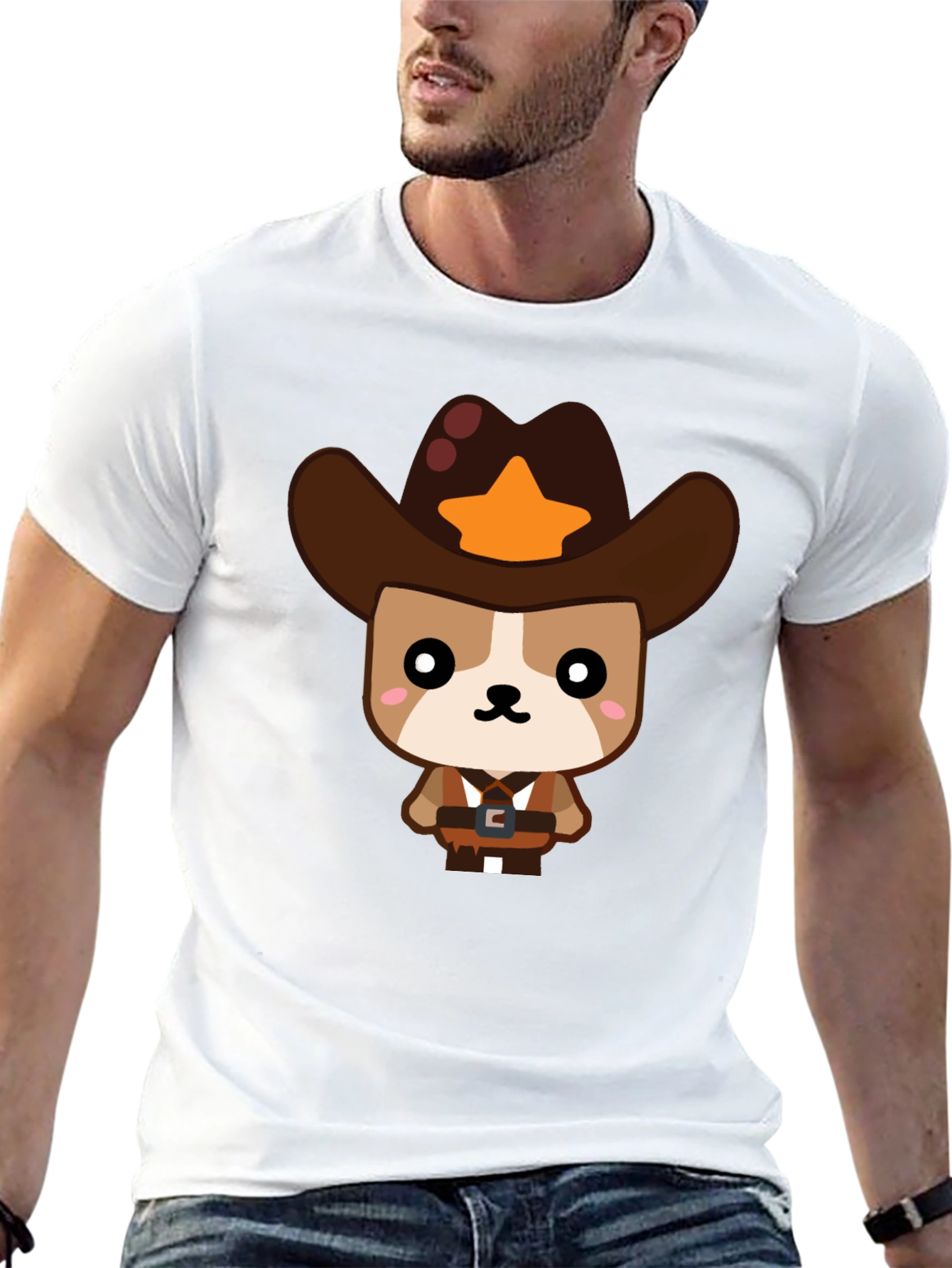 Cowboy Dog Graphic T-Shirt