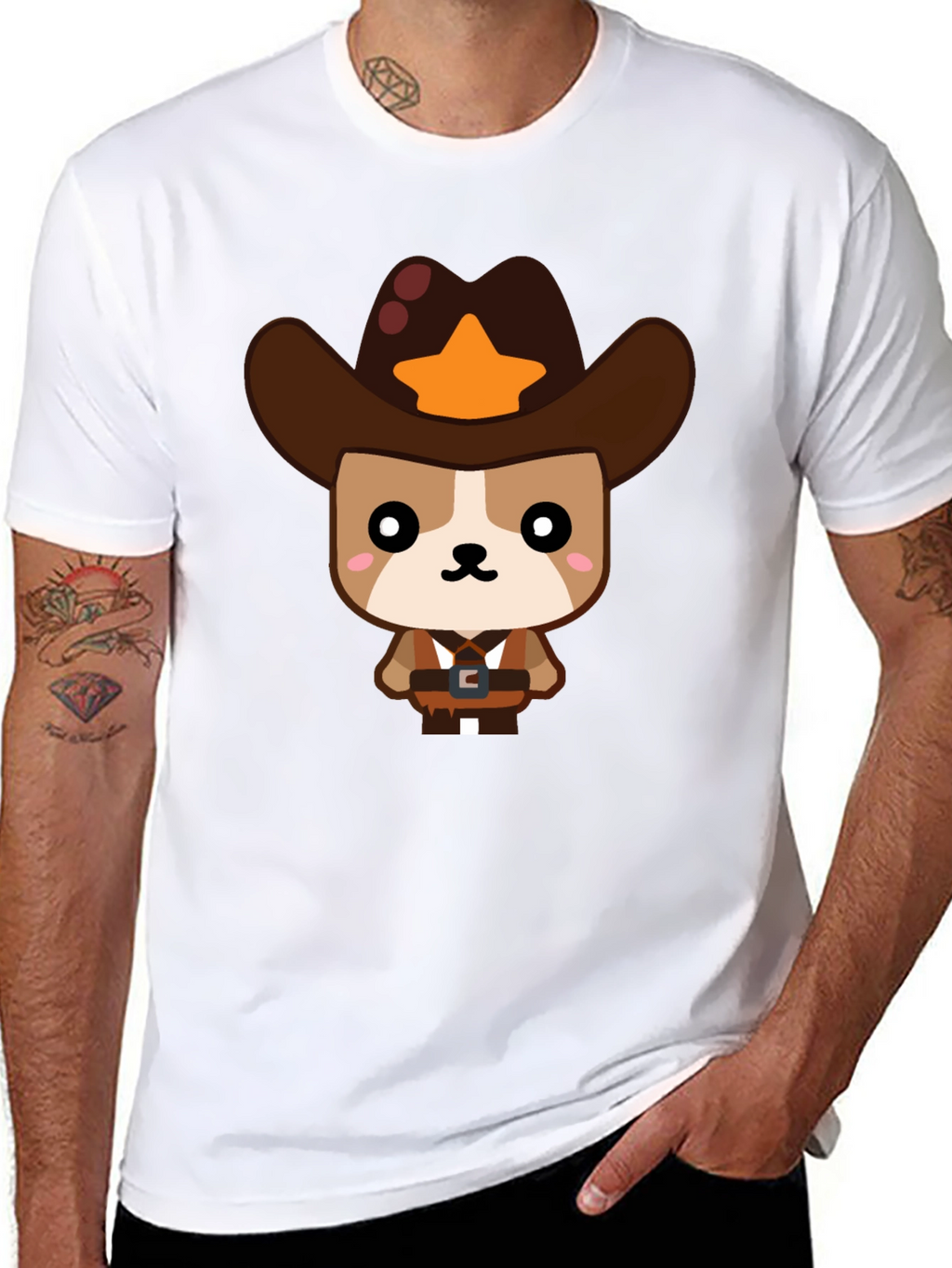 Cowboy Dog Graphic T-Shirt