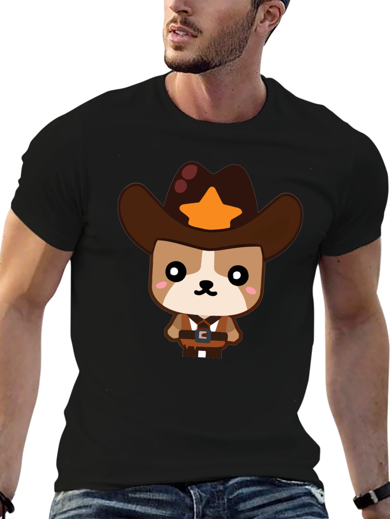 Cowboy Dog Graphic T-Shirt