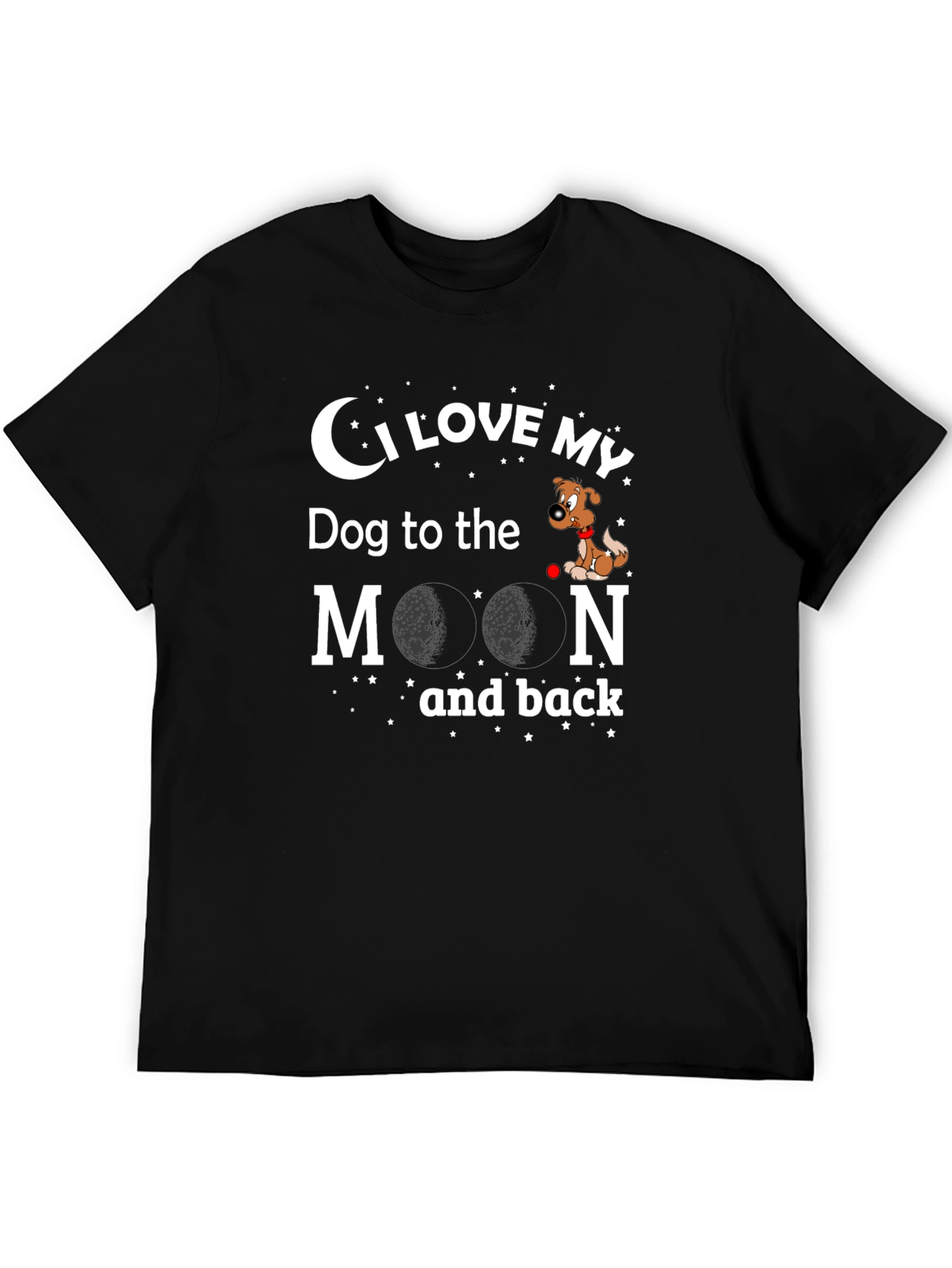 I Love My Dog to the Moon and Back Graphic T-Shirt