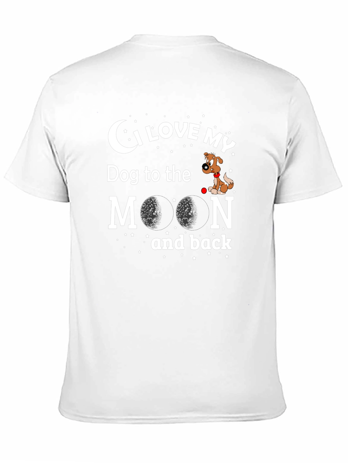 I Love My Dog to the Moon and Back Graphic T-Shirt