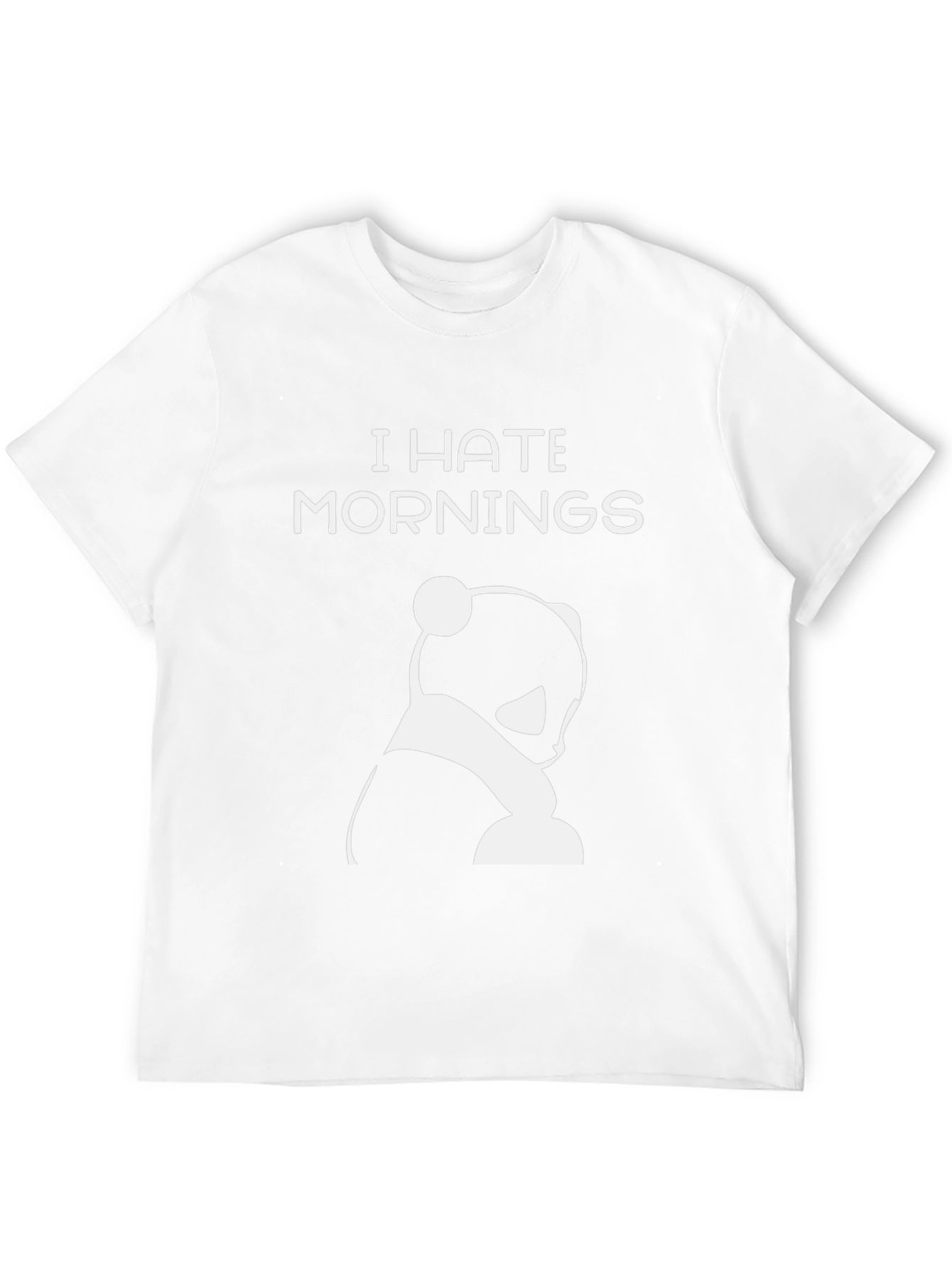 I Hate Mornings Panda Graphic T-Shirt
