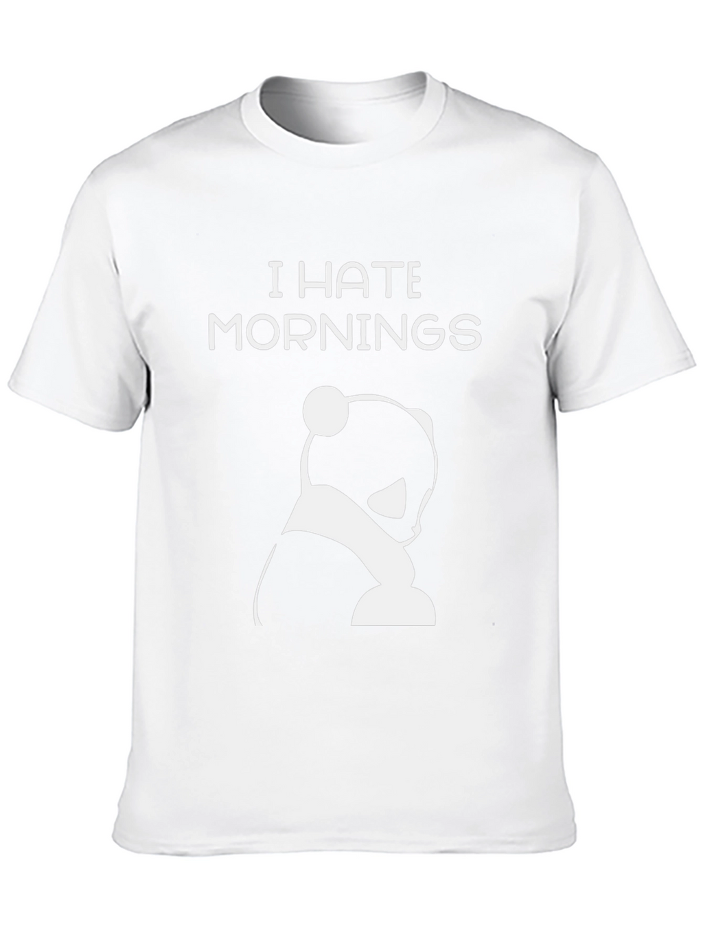 I Hate Mornings Panda Graphic T-Shirt