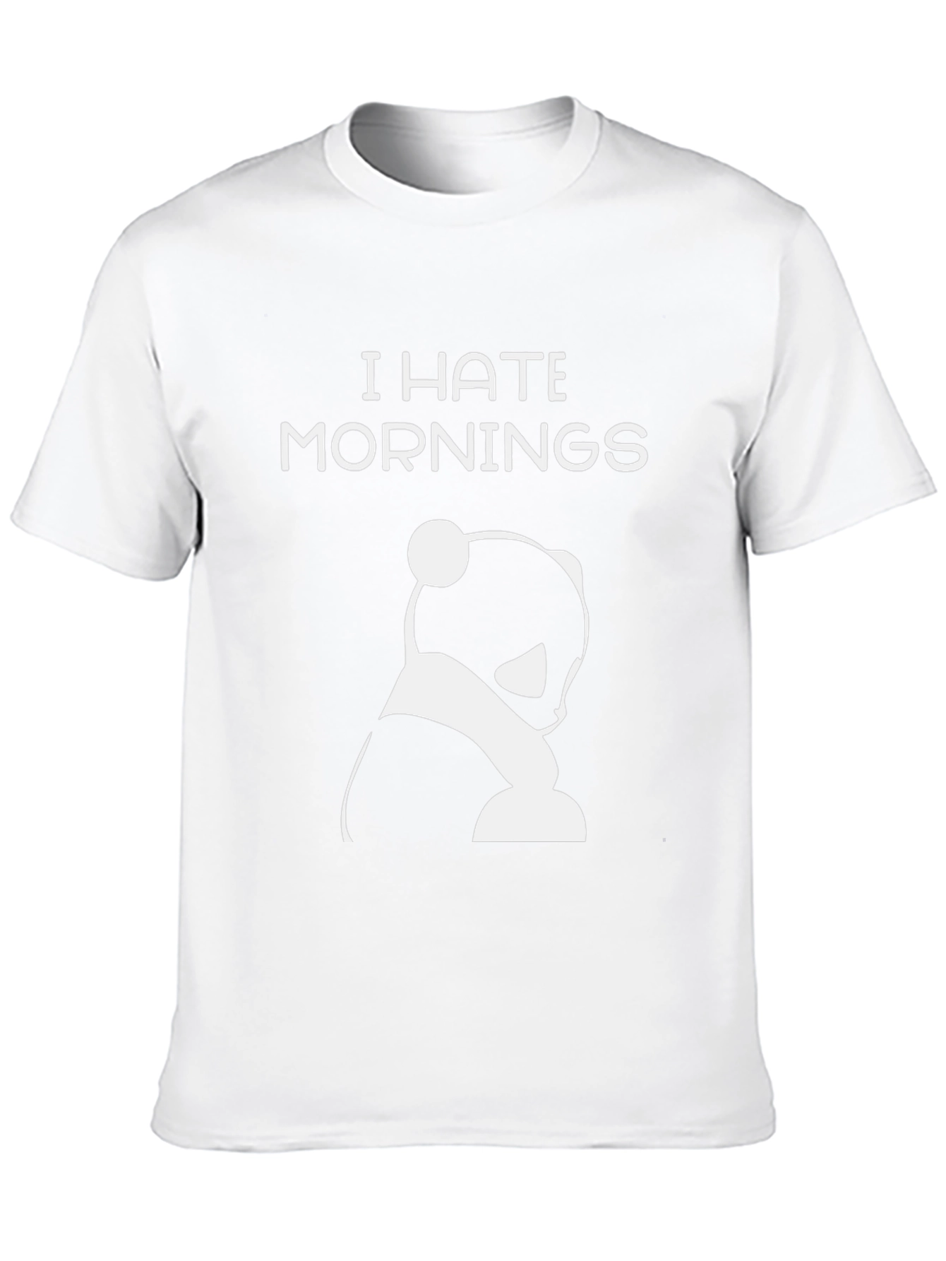 I Hate Mornings Panda Graphic T-Shirt