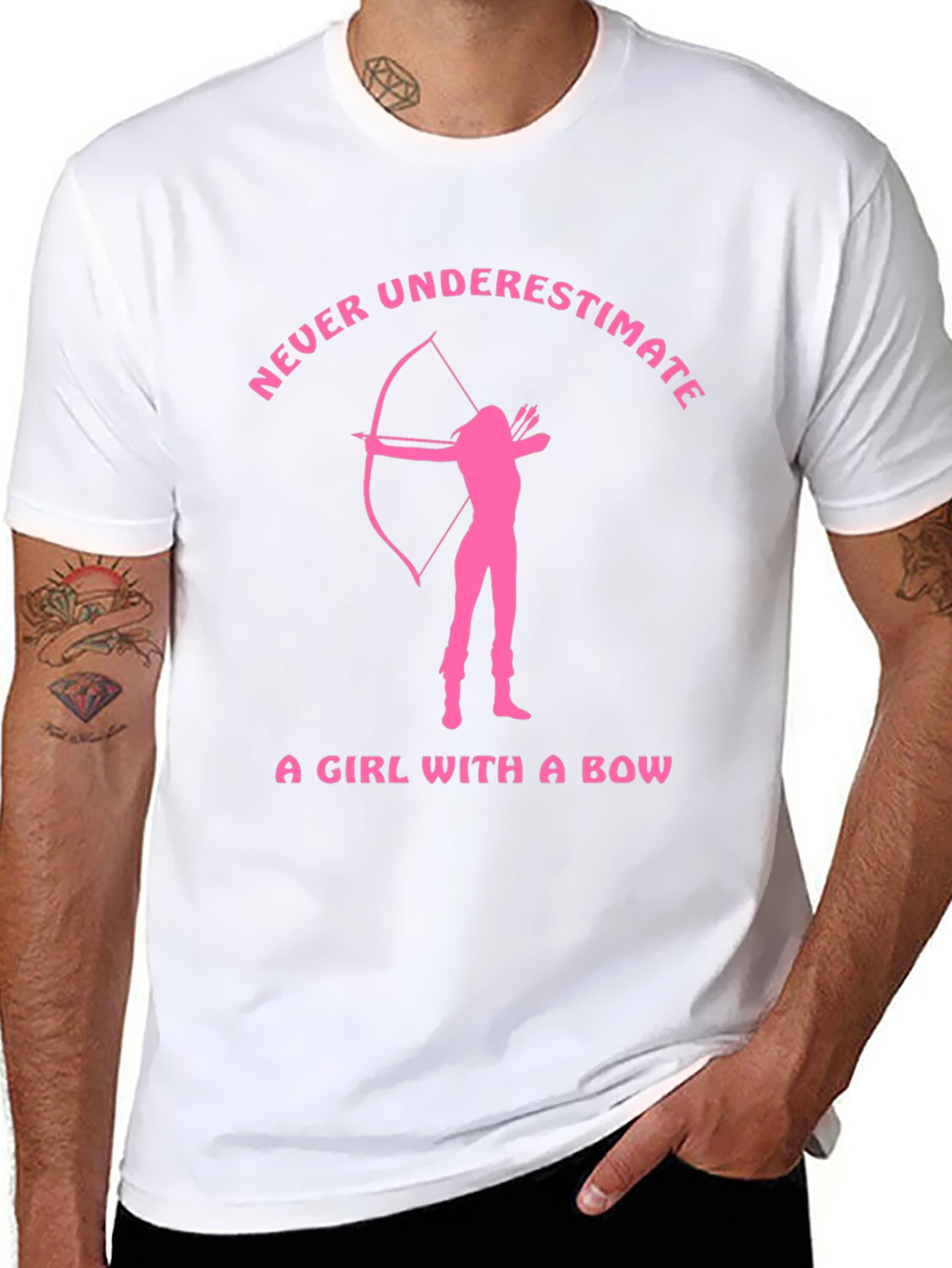 Never Underestimate A Girl With a Bow T-Shirt