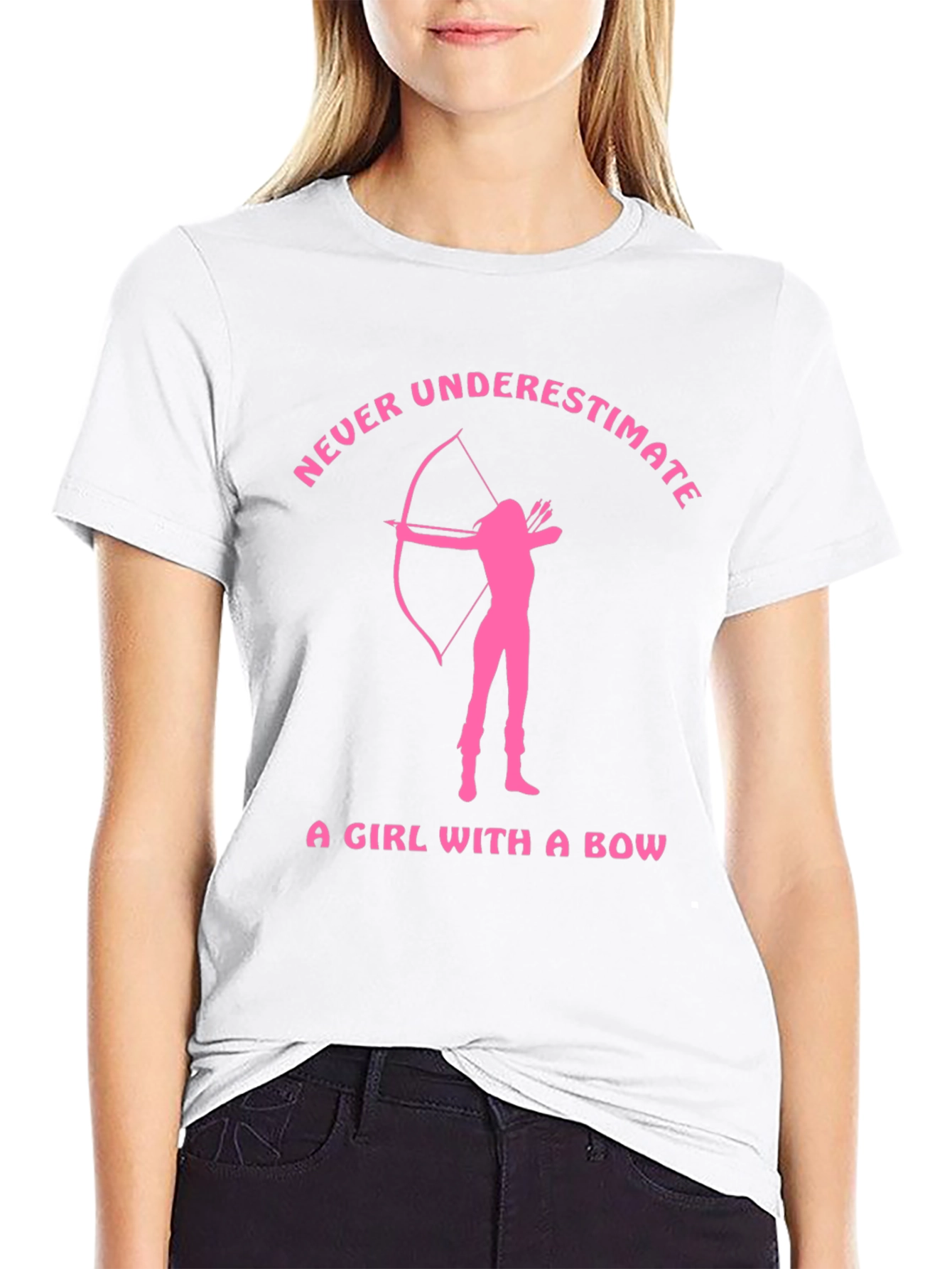 Never Underestimate A Girl With a Bow T-Shirt