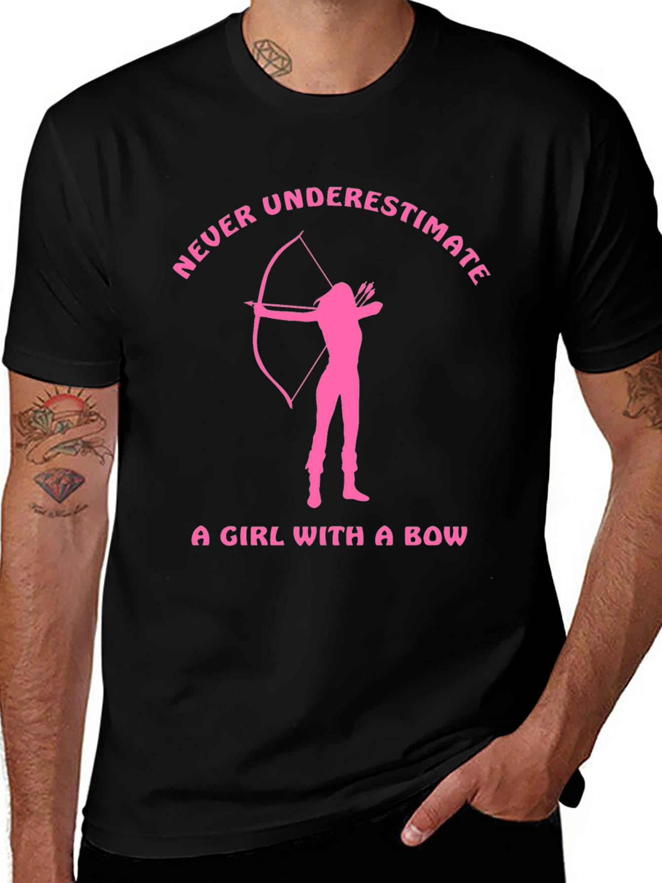 Never Underestimate A Girl With a Bow T-Shirt