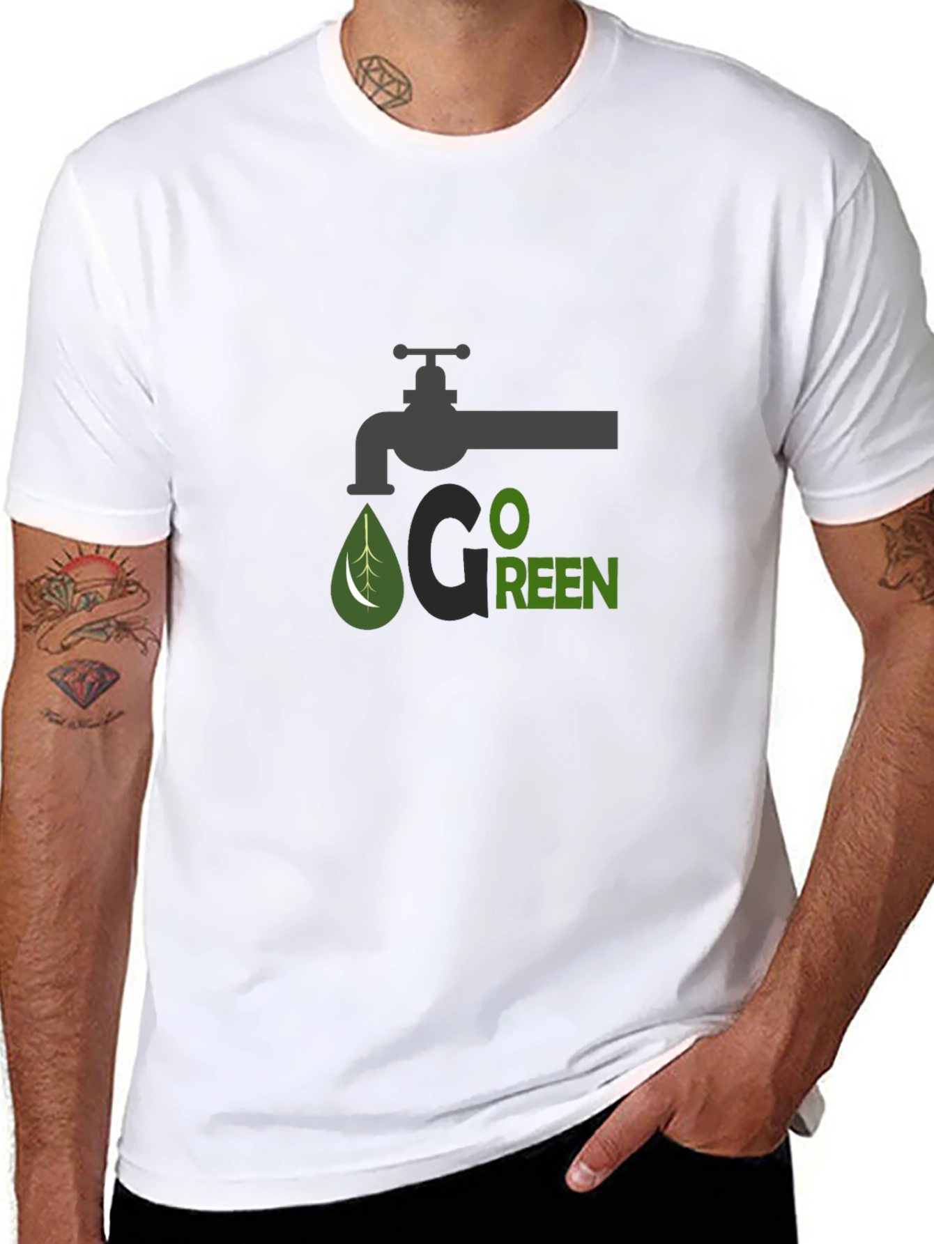 Go Green Graphic T-Shirt - Eco Friendly Design